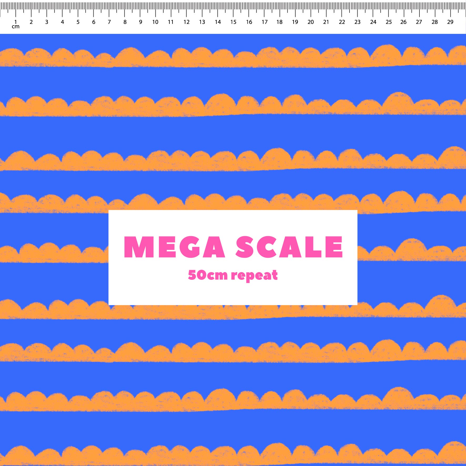 Preorder: Bubble Stripes (Orange on Blue)