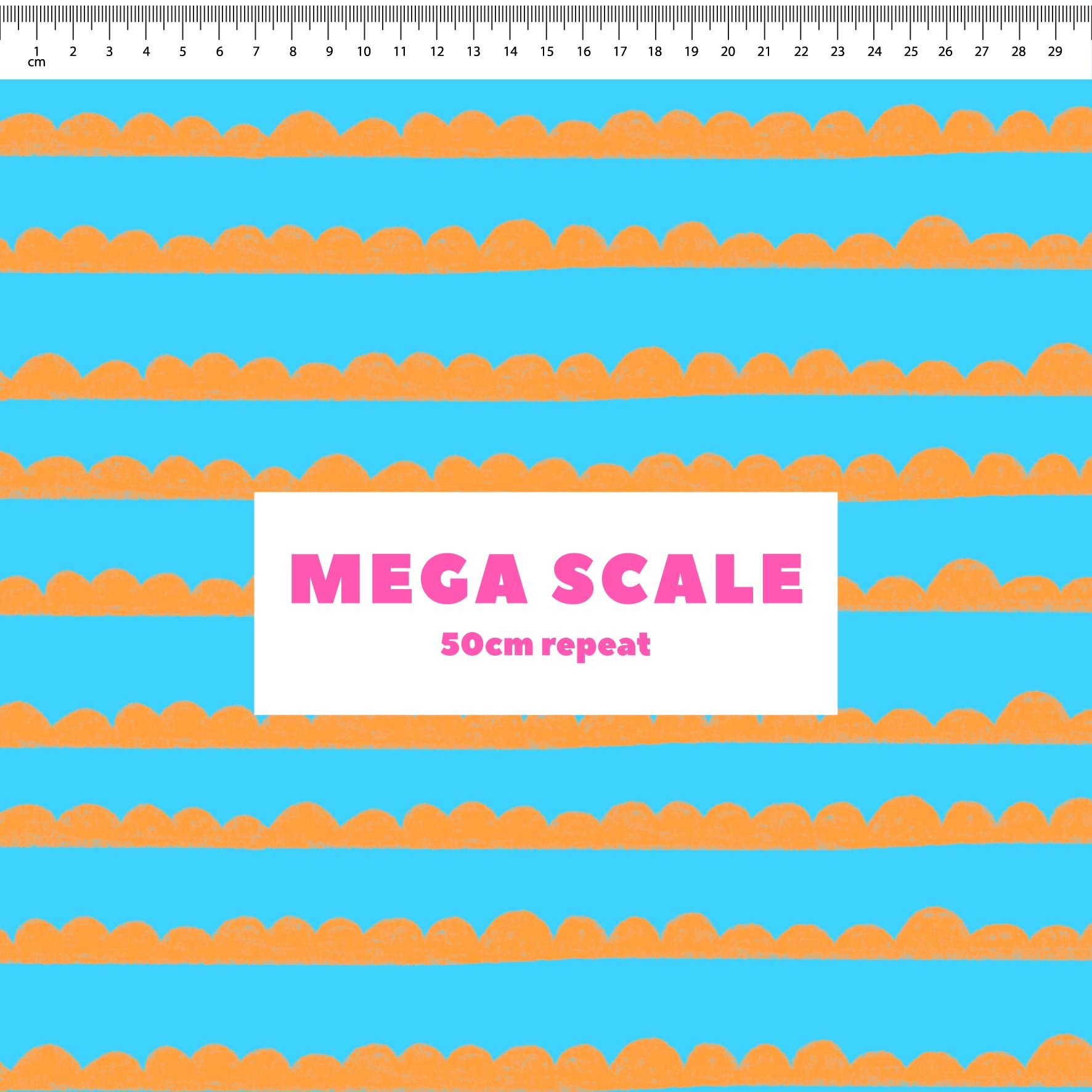 Preorder: Bubble Stripes (Orange on Light Blue)