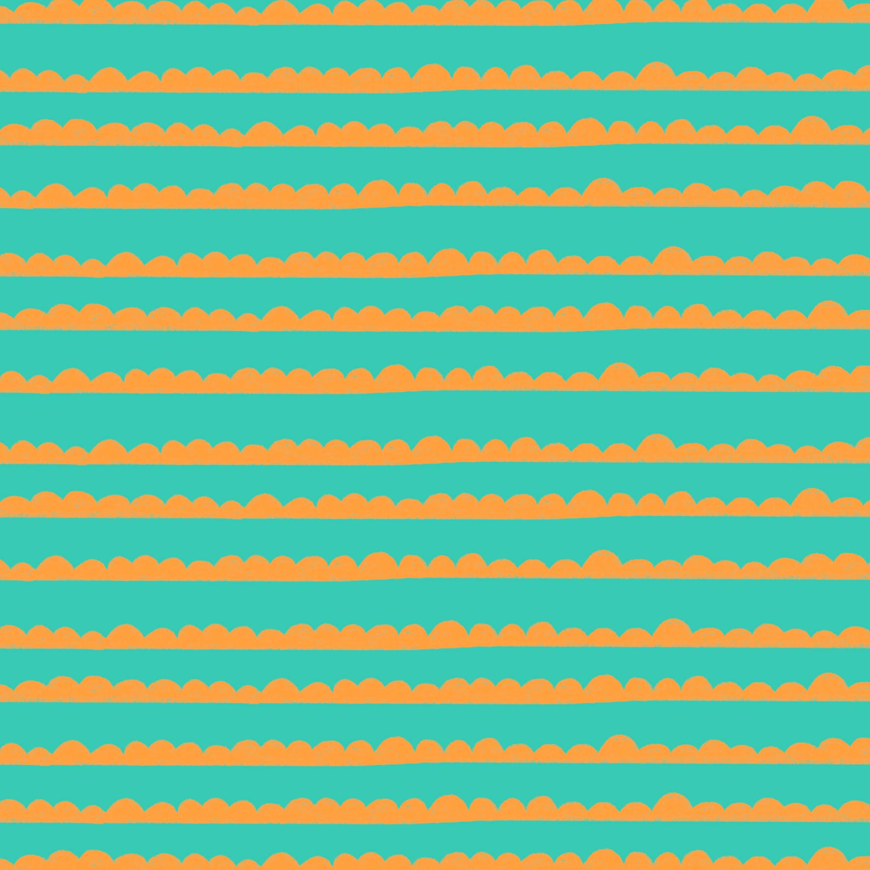Preorder: Bubble Stripes (Orange on Teal)