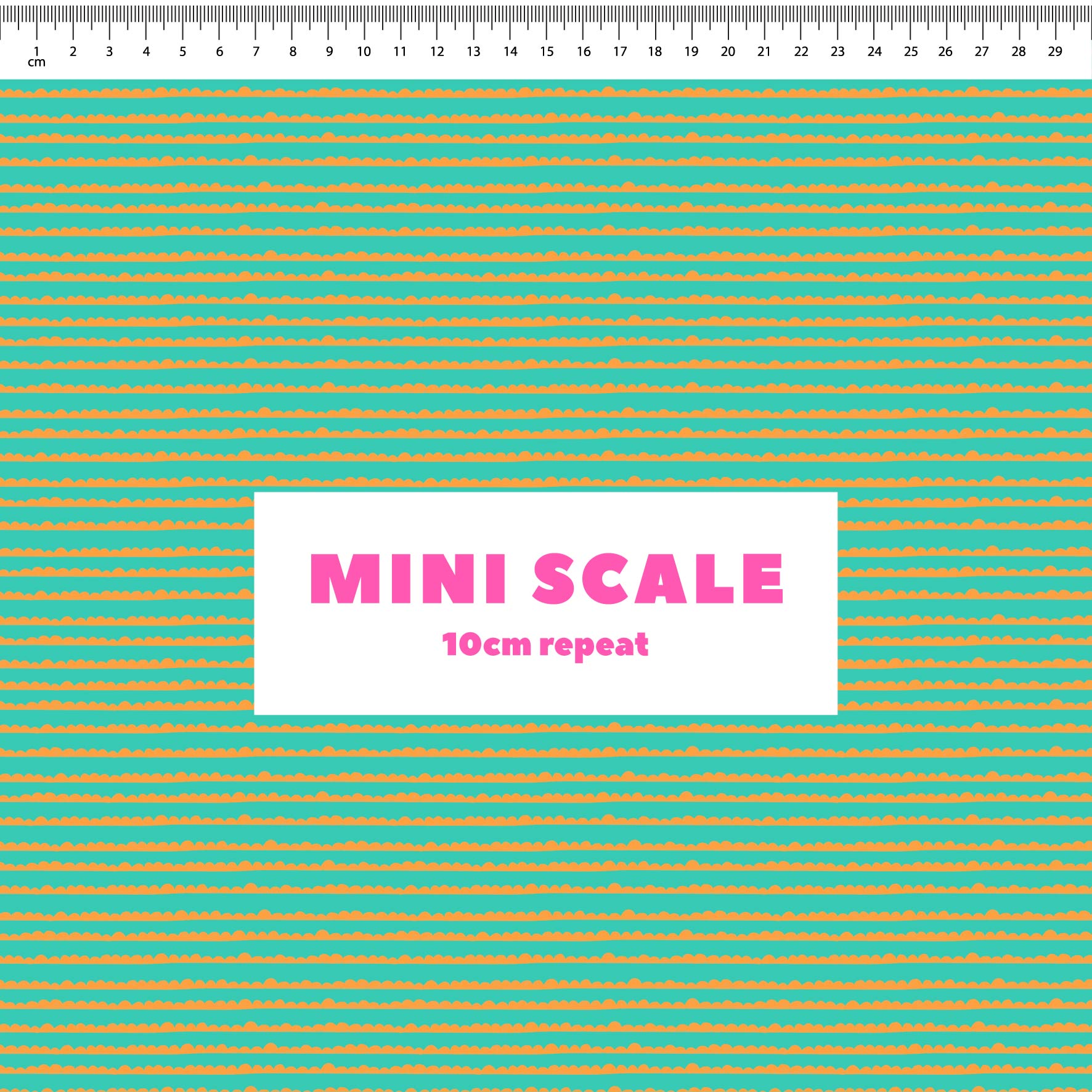 Preorder: Bubble Stripes (Orange on Teal)