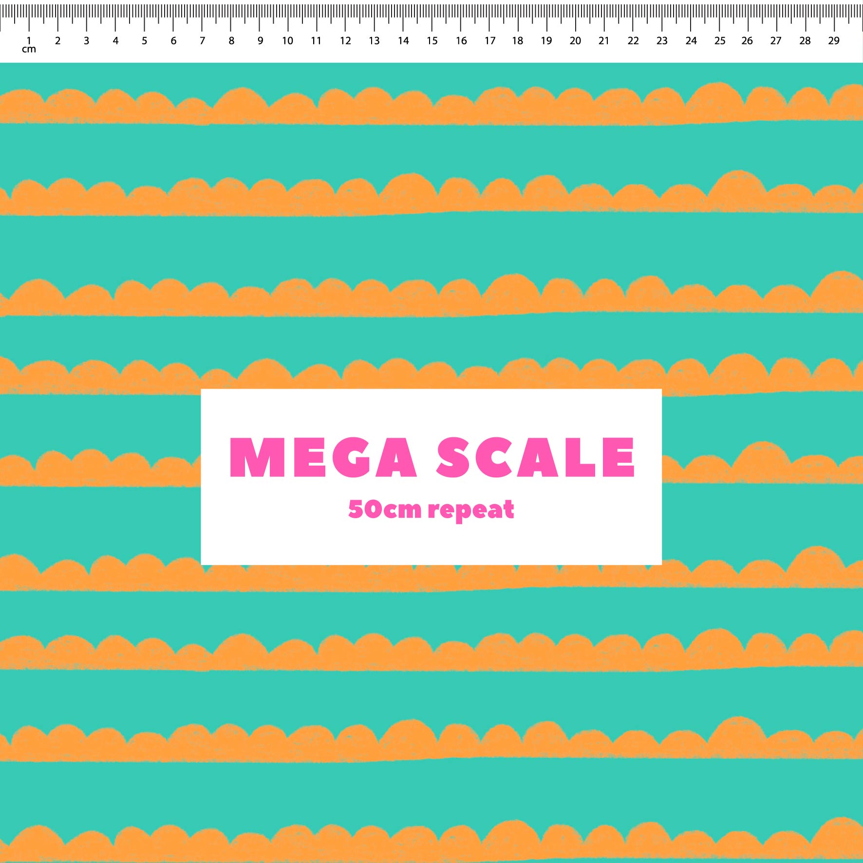 Preorder: Bubble Stripes (Orange on Teal)