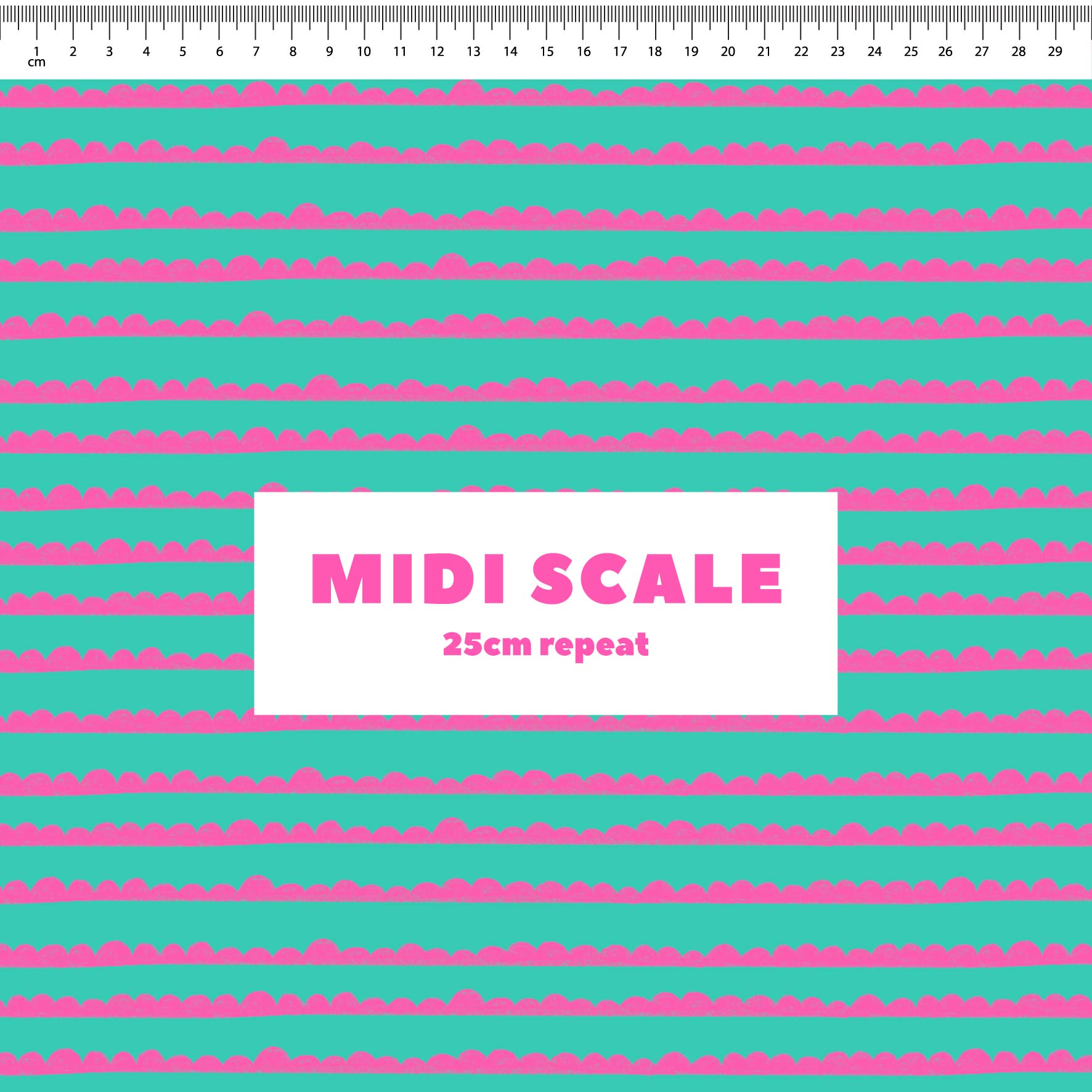 Preorder: Bubble Stripes (Pink on Teal)