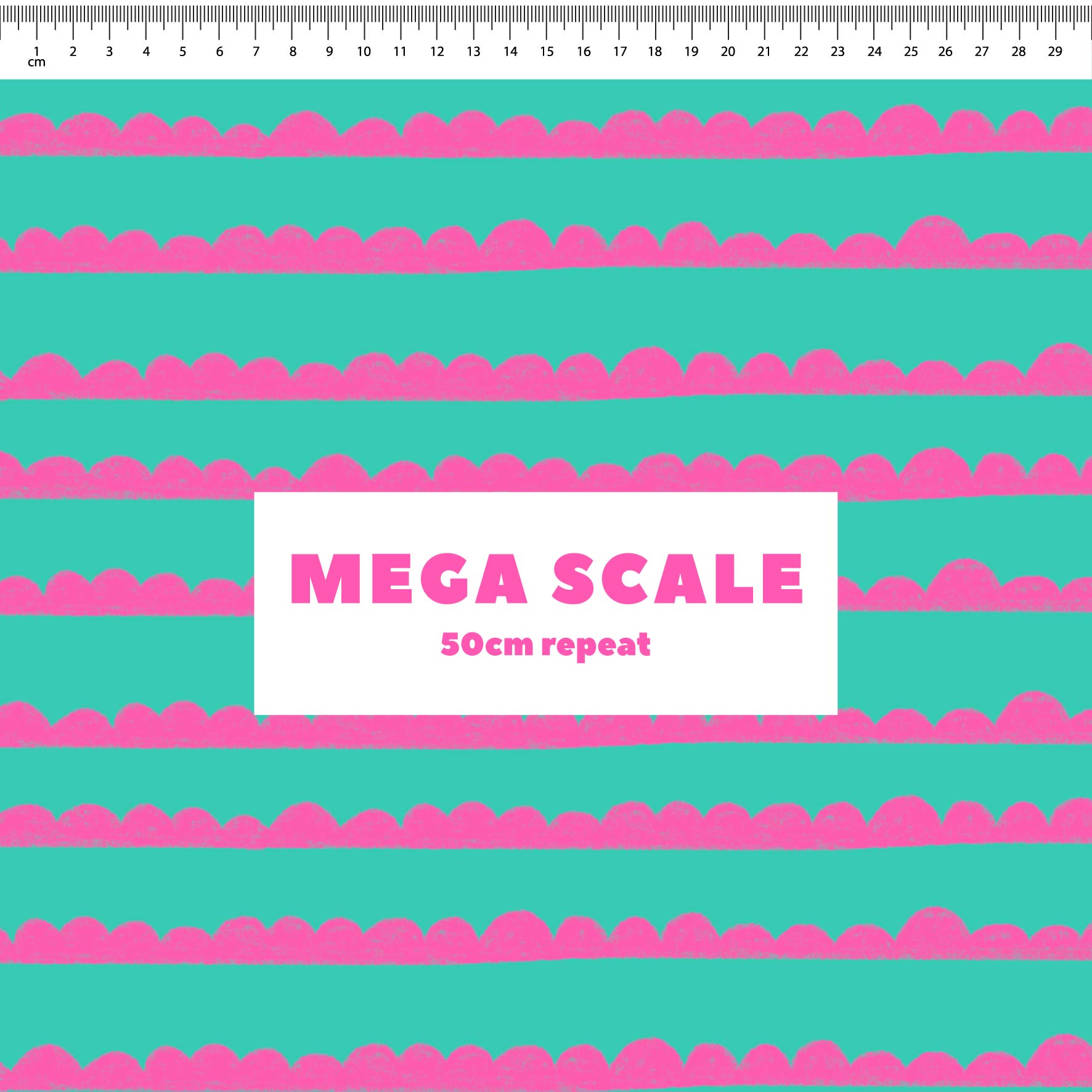 Preorder: Bubble Stripes (Pink on Teal)