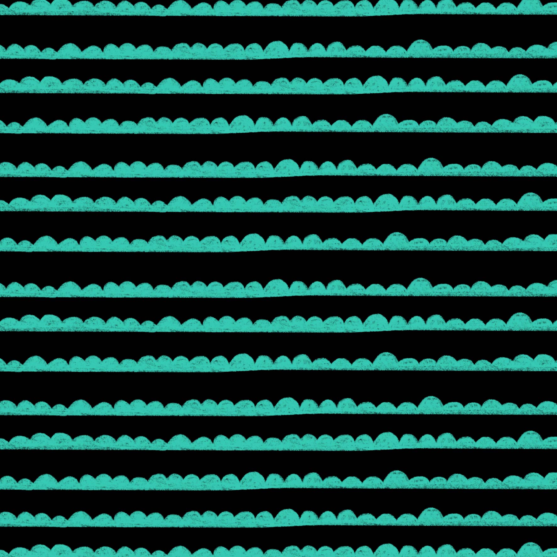 Preorder: Bubble Stripes (Teal on Black)