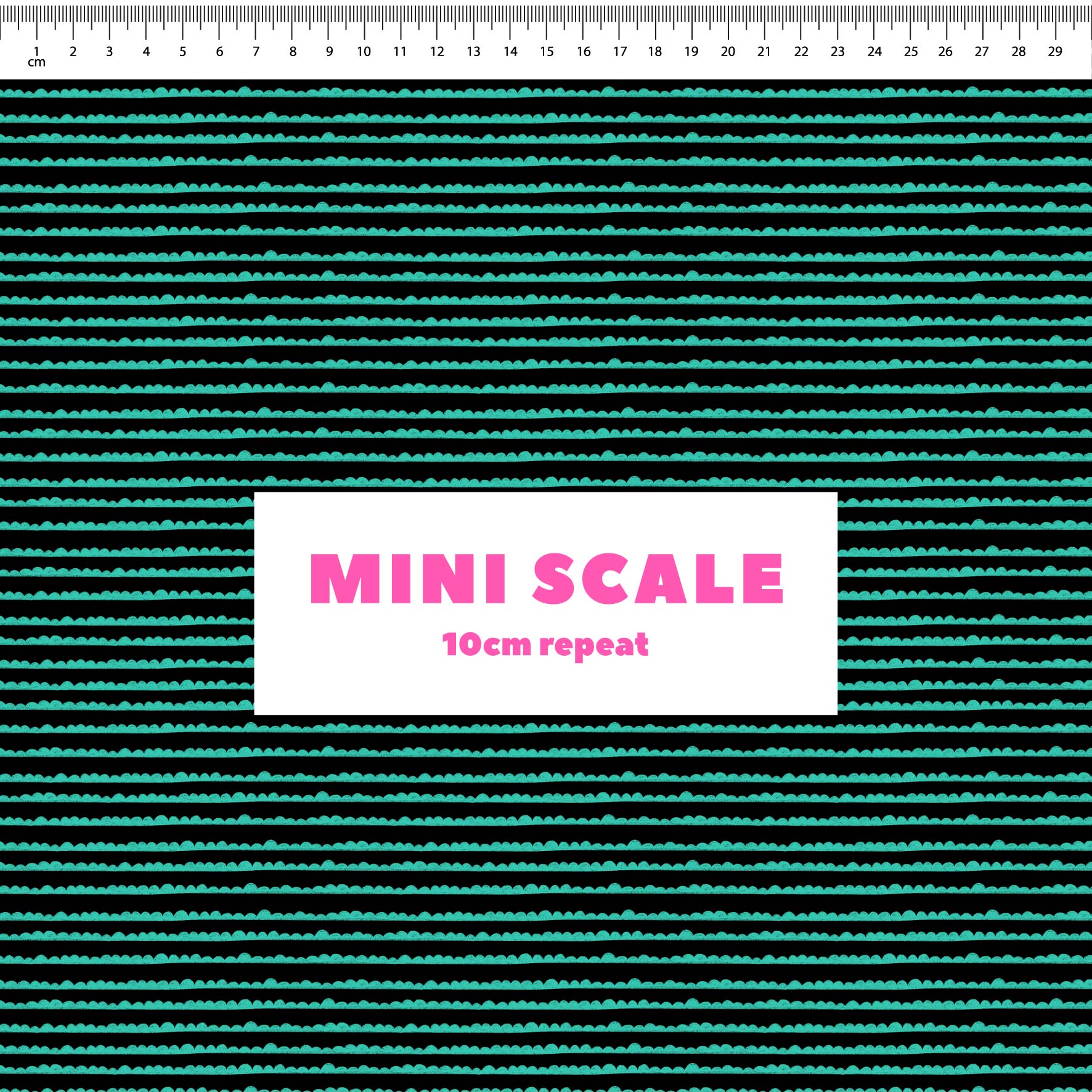 Preorder: Bubble Stripes (Teal on Black)