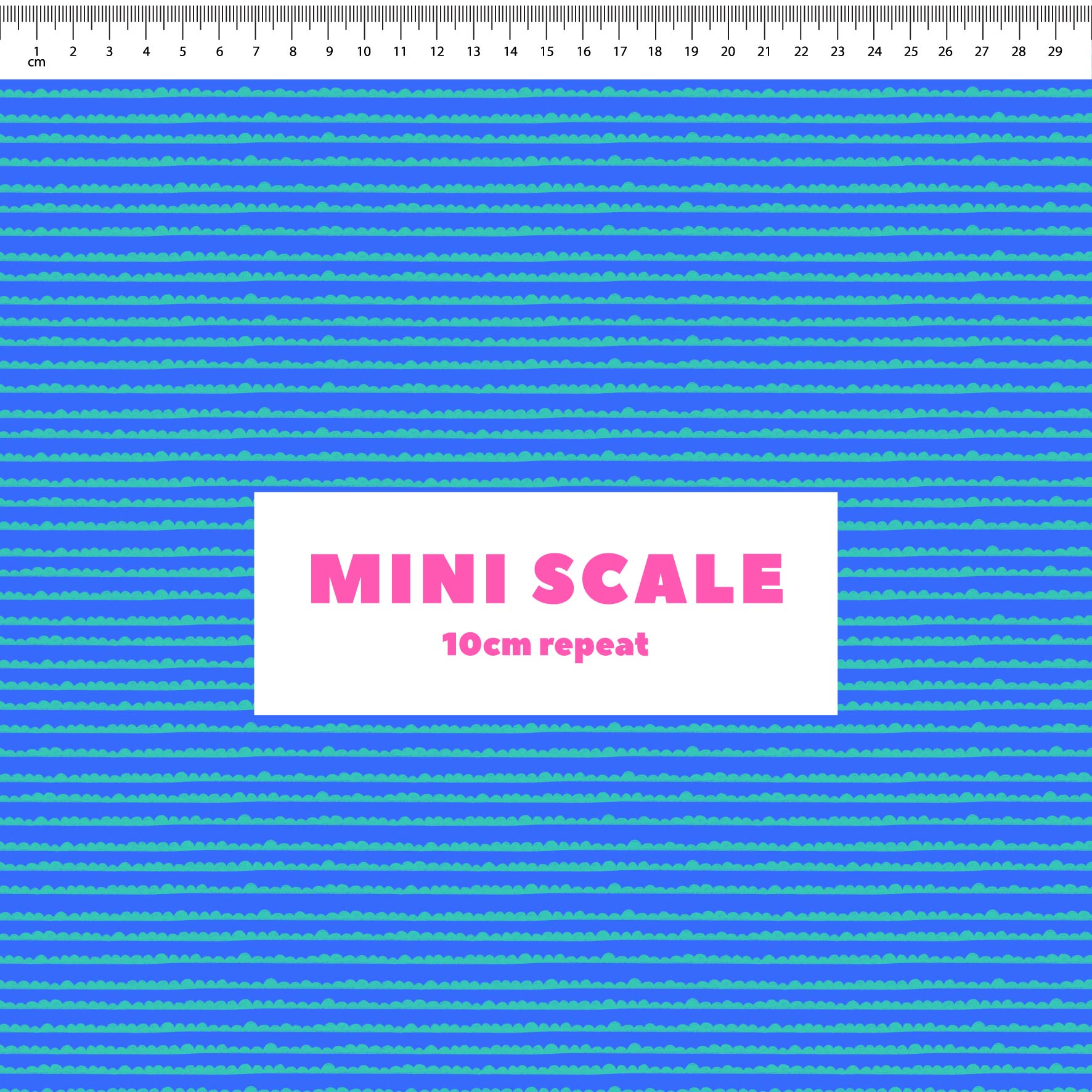 Preorder: Bubble Stripes (Teal on Blue)