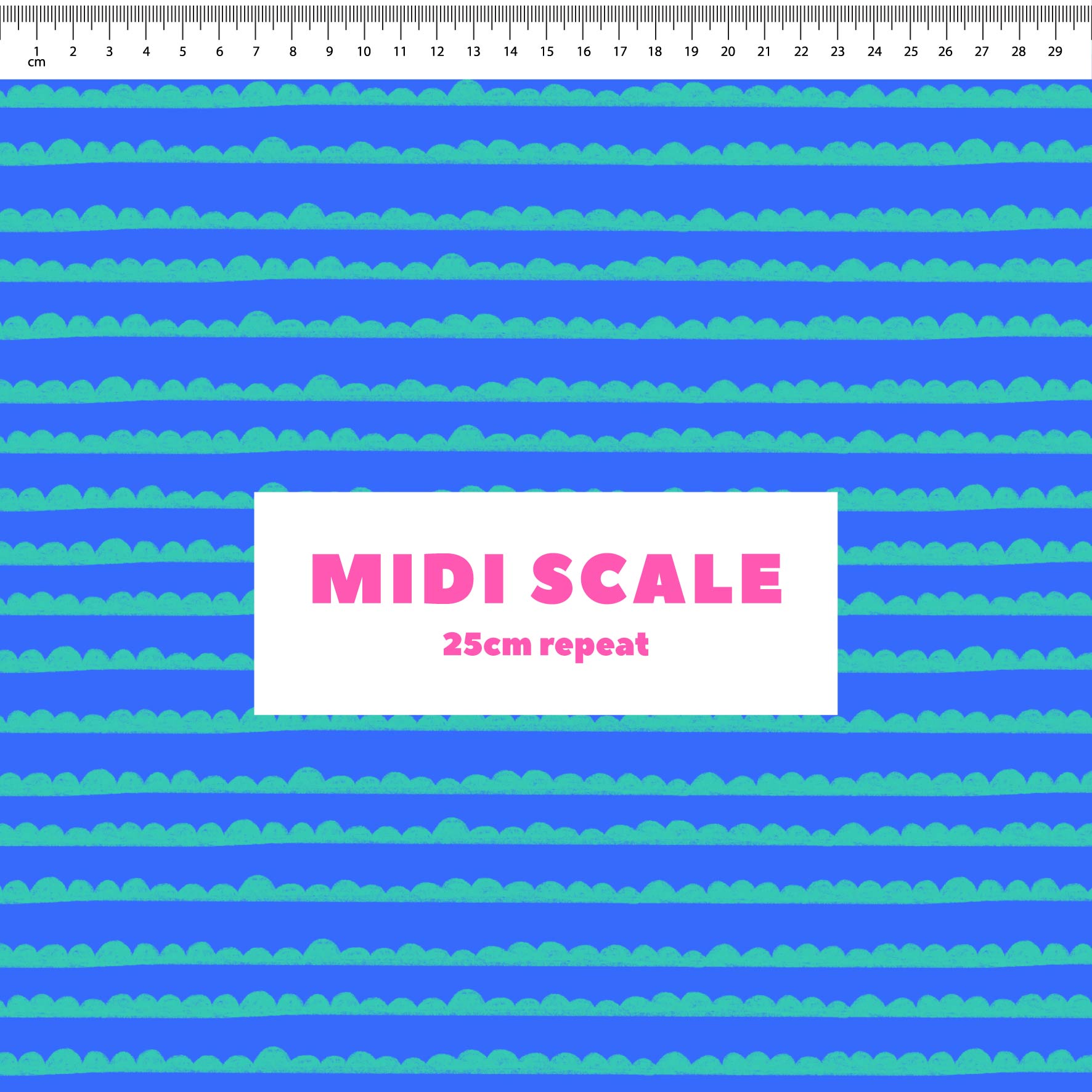 Preorder: Bubble Stripes (Teal on Blue)