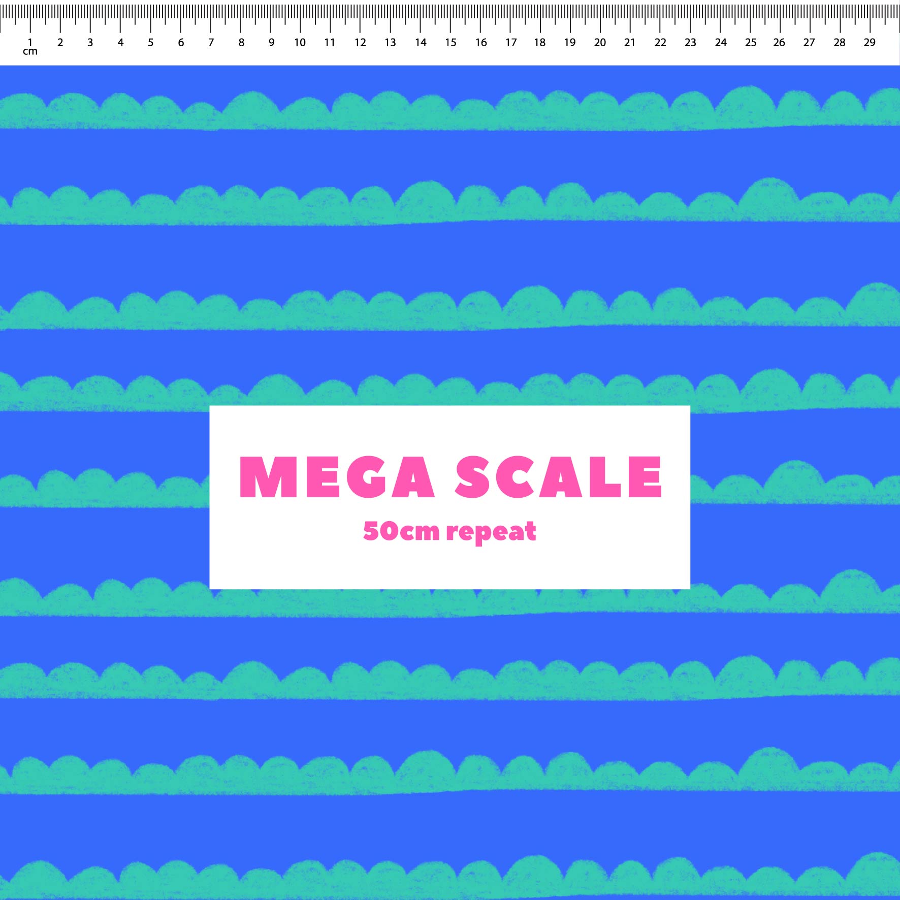 Preorder: Bubble Stripes (Teal on Blue)