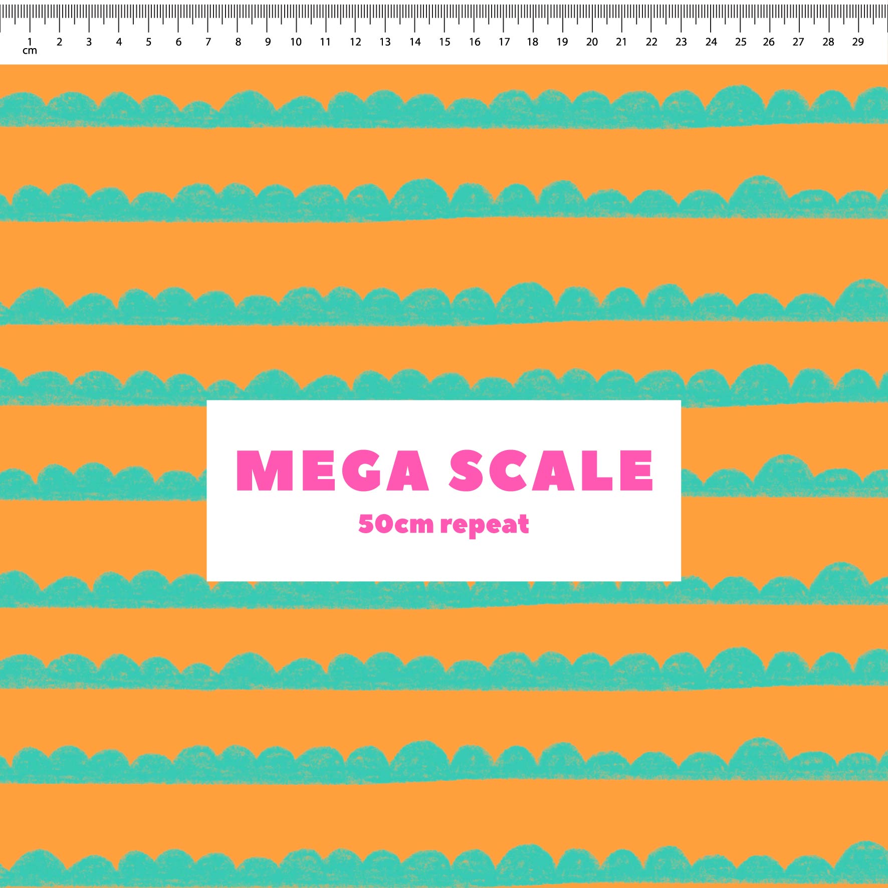 Preorder: Bubble Stripes (Teal on Orange)