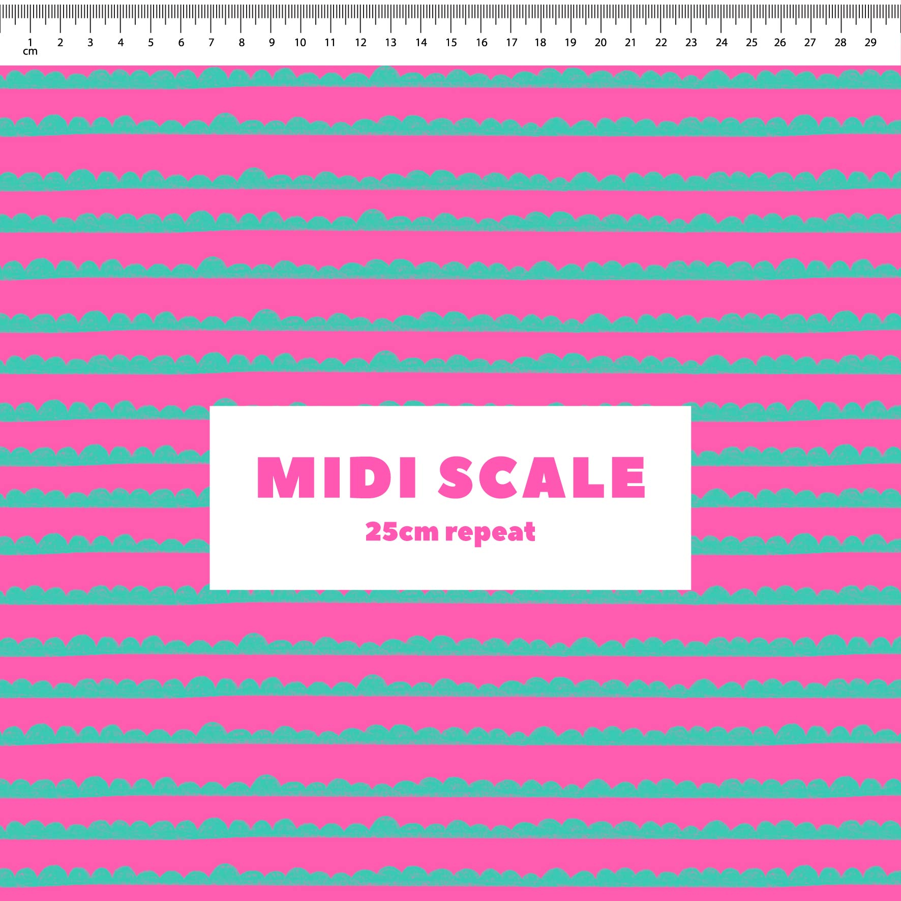 Preorder: Bubble Stripes (Teal on Pink)