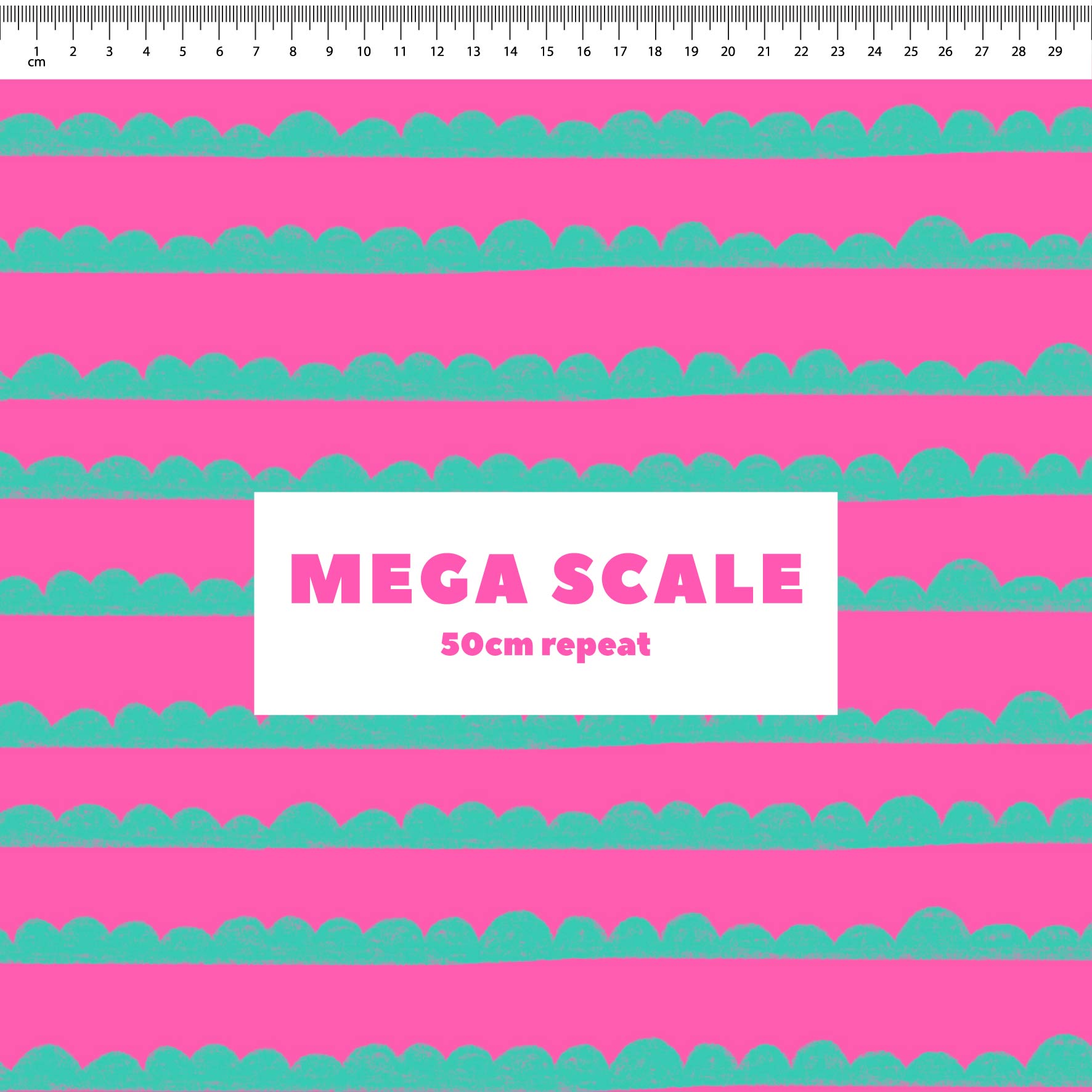 Preorder: Bubble Stripes (Teal on Pink)