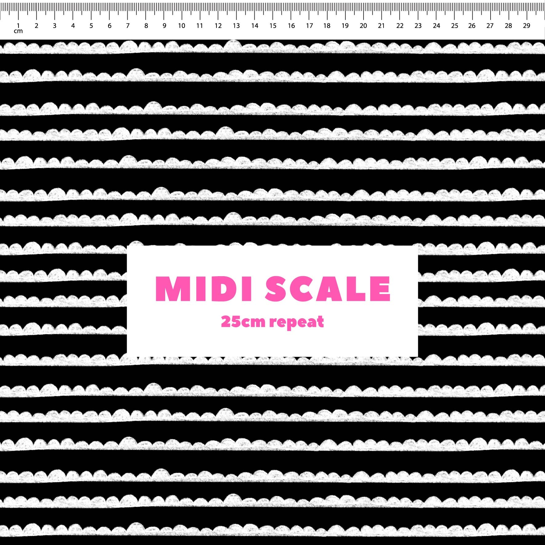 Preorder: Bubble Stripes (White on Black)