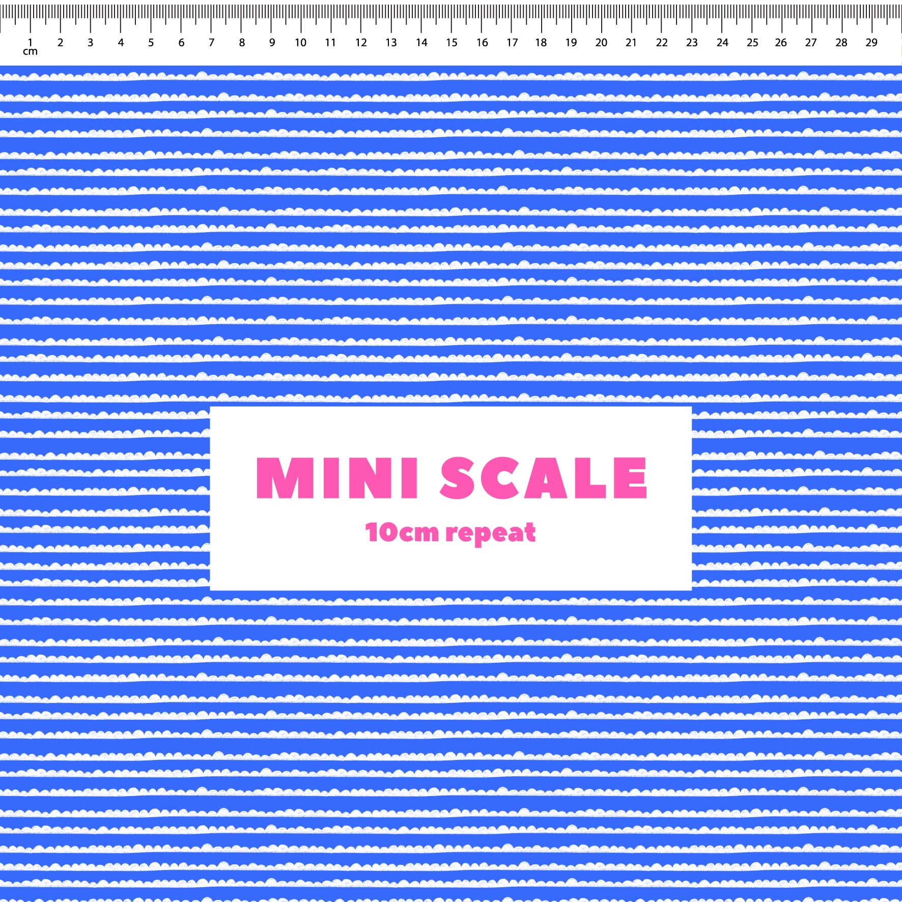 Preorder: Bubble Stripes (White on Blue)