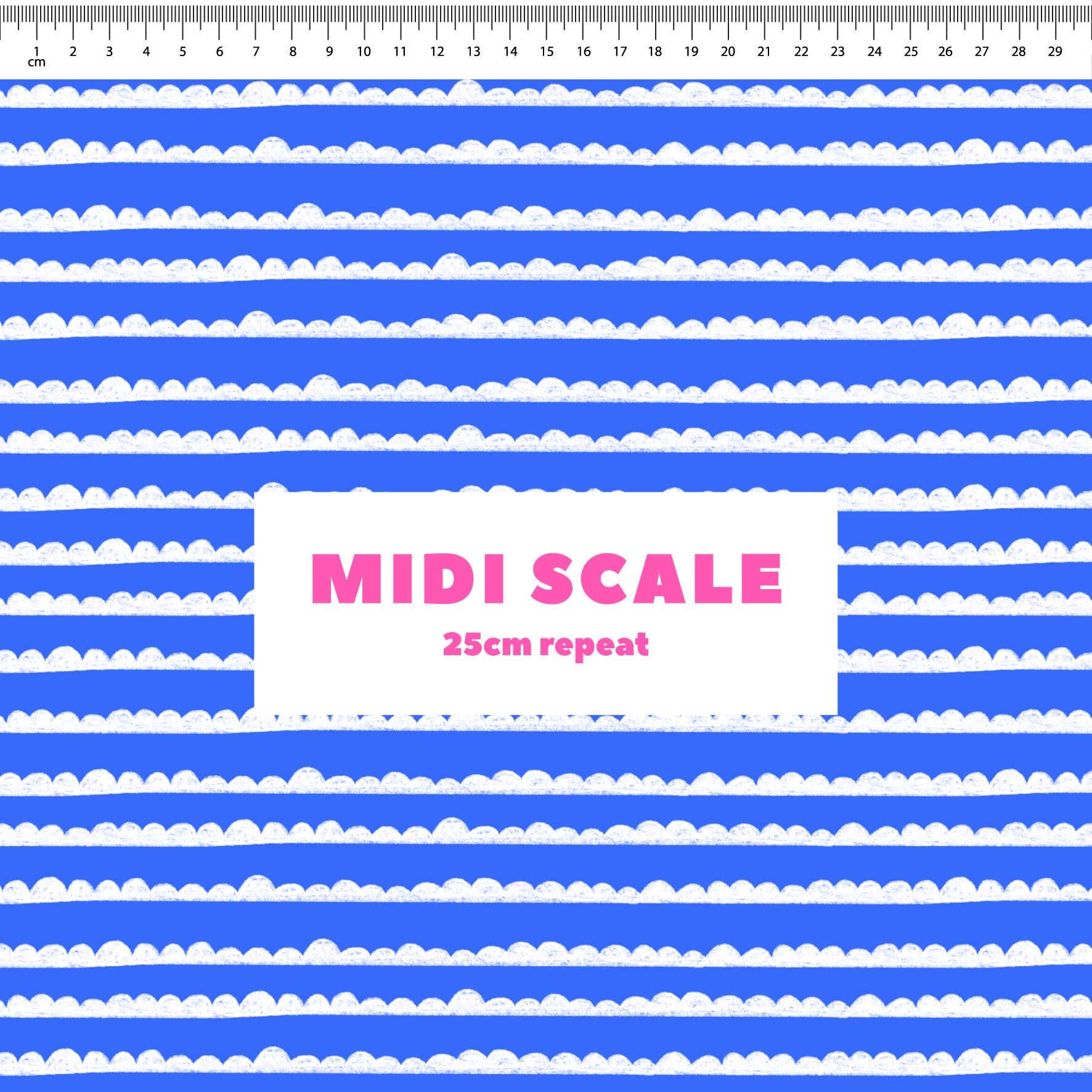 Preorder: Bubble Stripes (White on Blue)