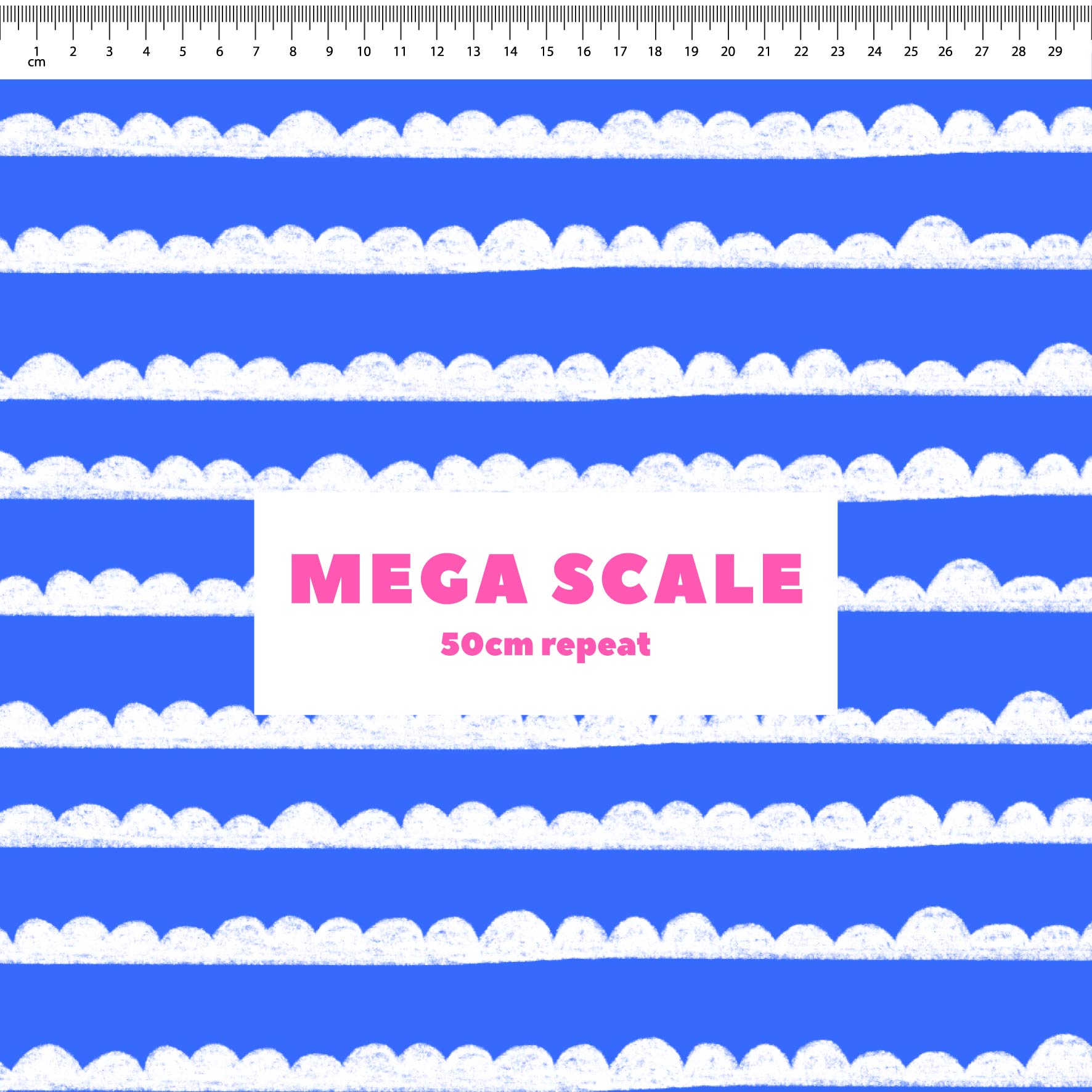 Preorder: Bubble Stripes (White on Blue)