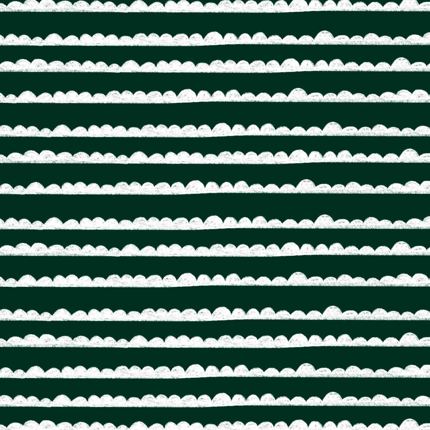 Preorder: Bubble Stripes (White on Dark Green)