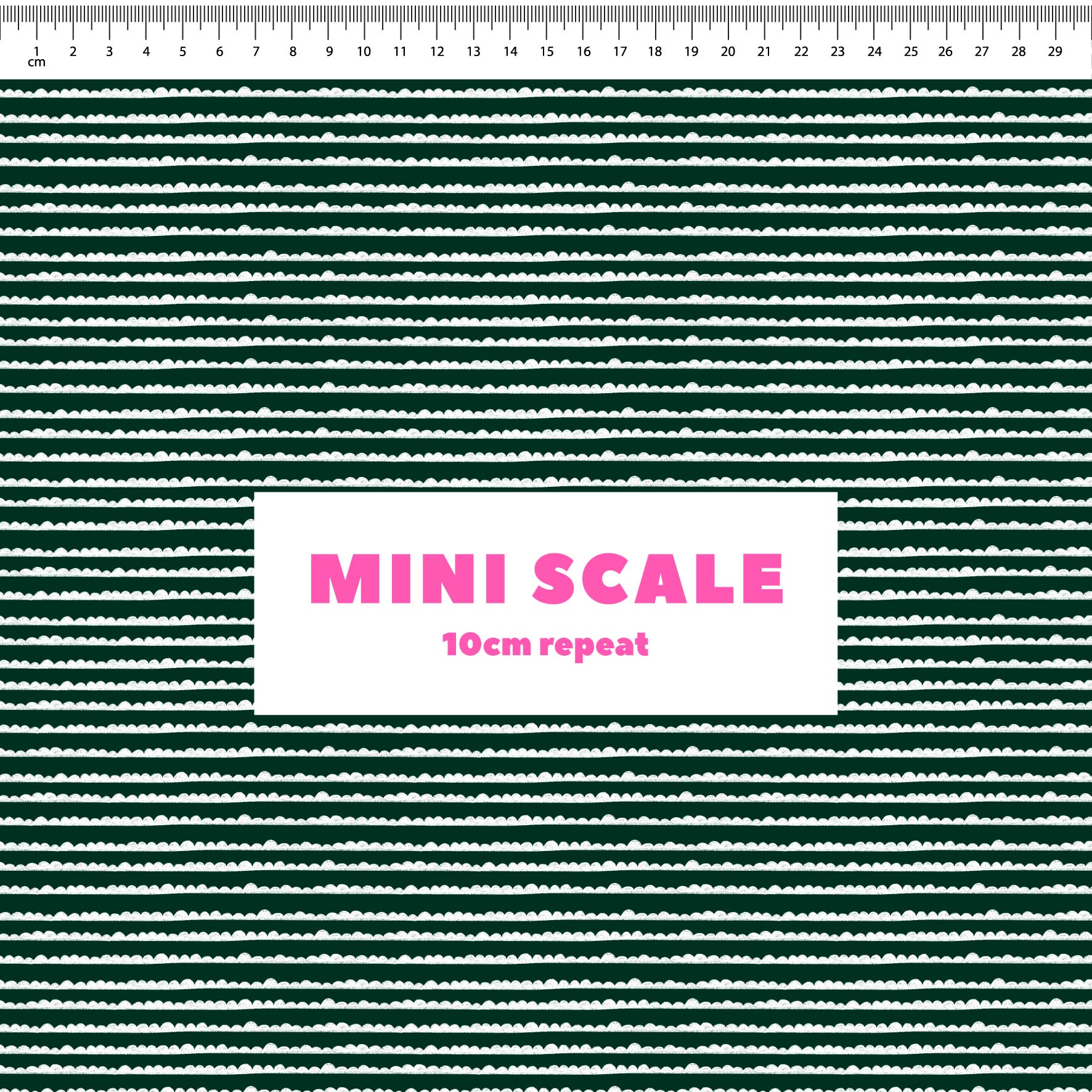 Preorder: Bubble Stripes (White on Dark Green)