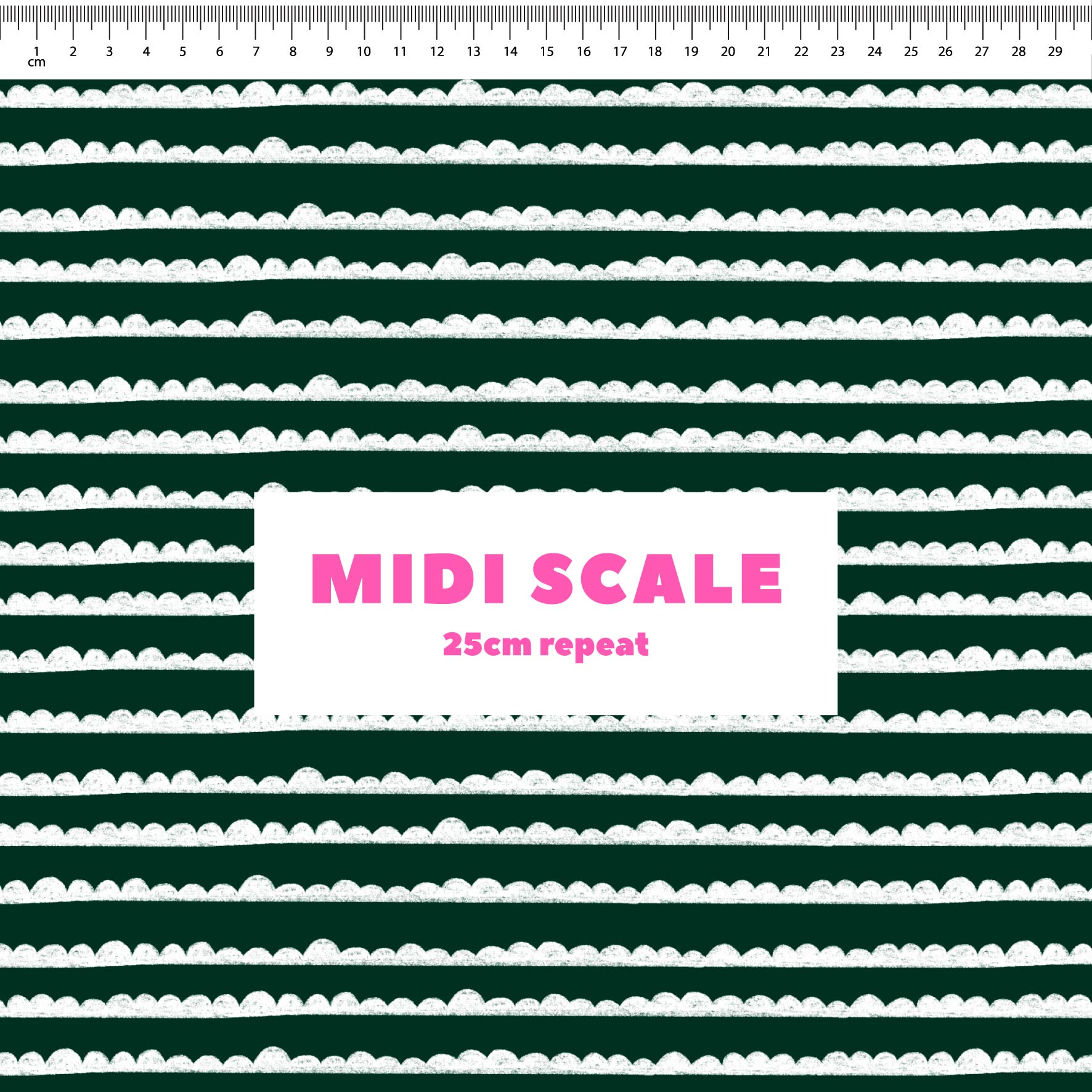 Preorder: Bubble Stripes (White on Dark Green)