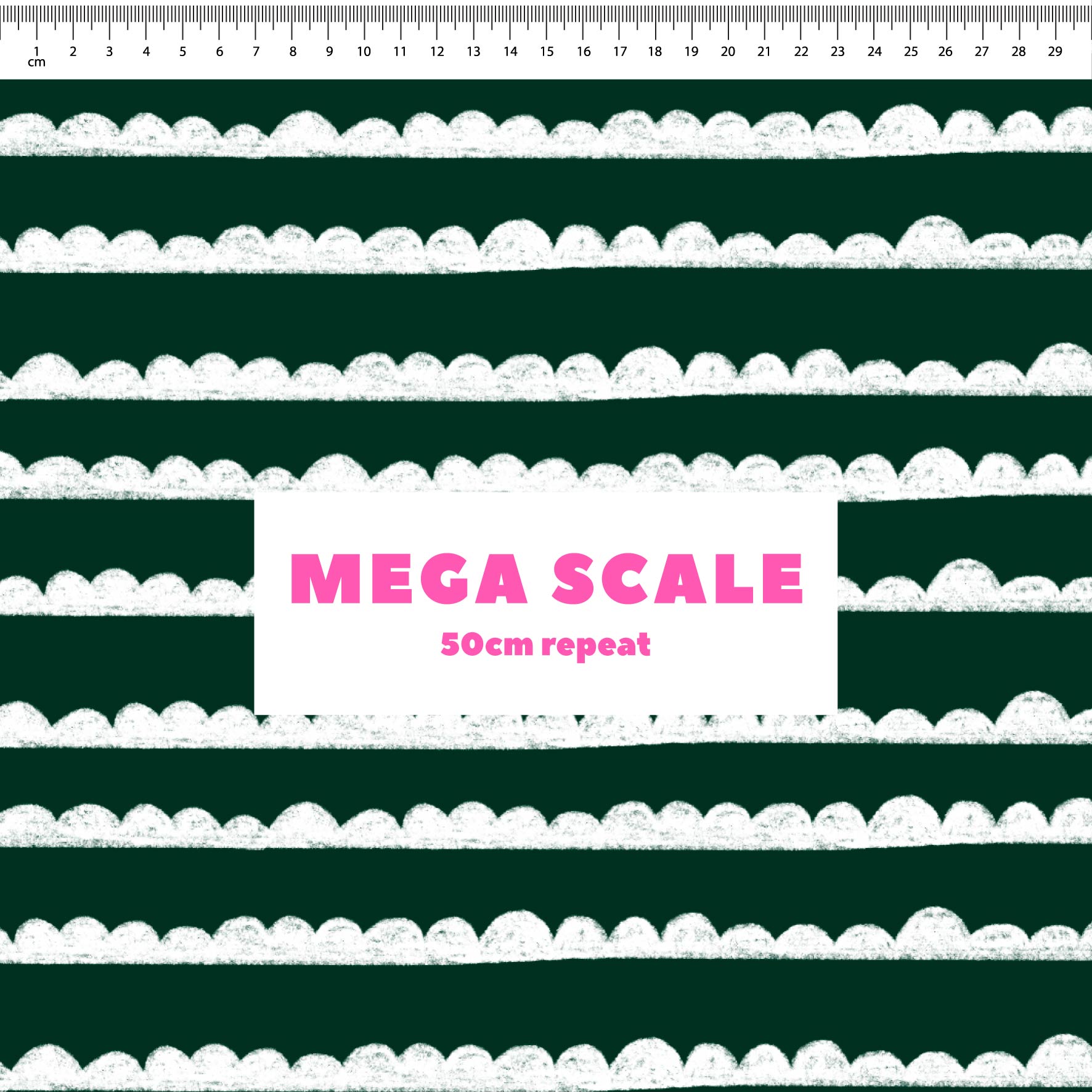 Preorder: Bubble Stripes (White on Dark Green)