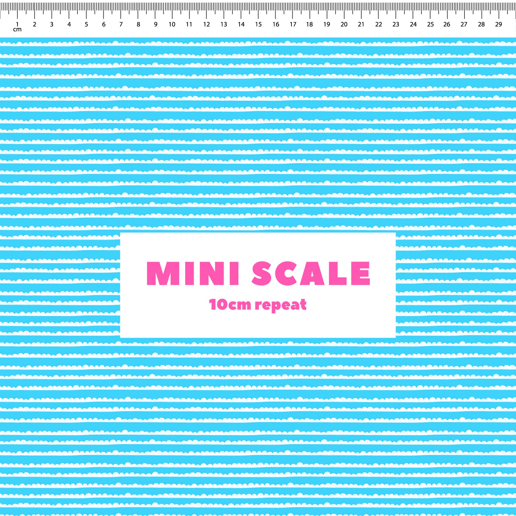 Preorder: Bubble Stripes (White on Light Blue)