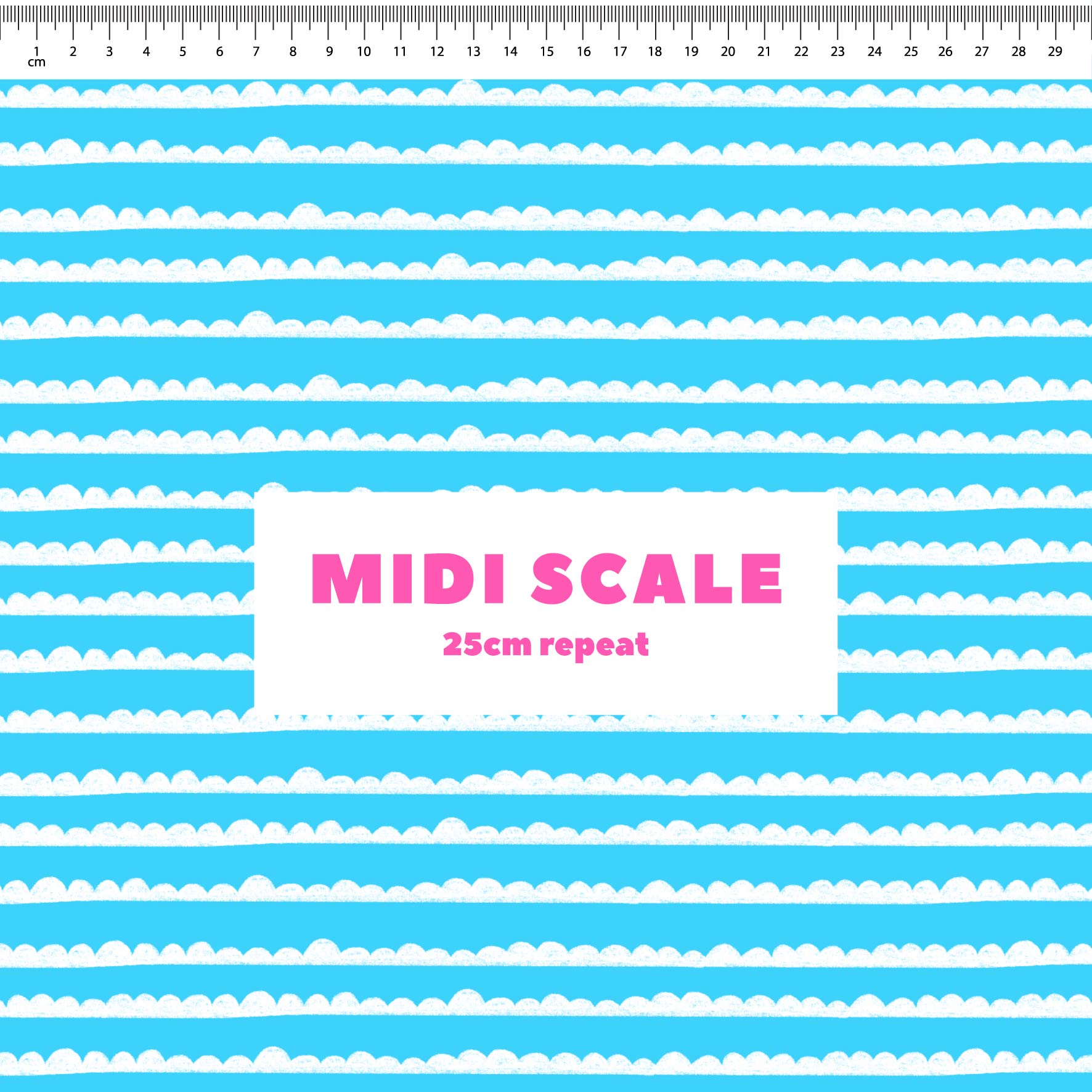 Preorder: Bubble Stripes (White on Light Blue)