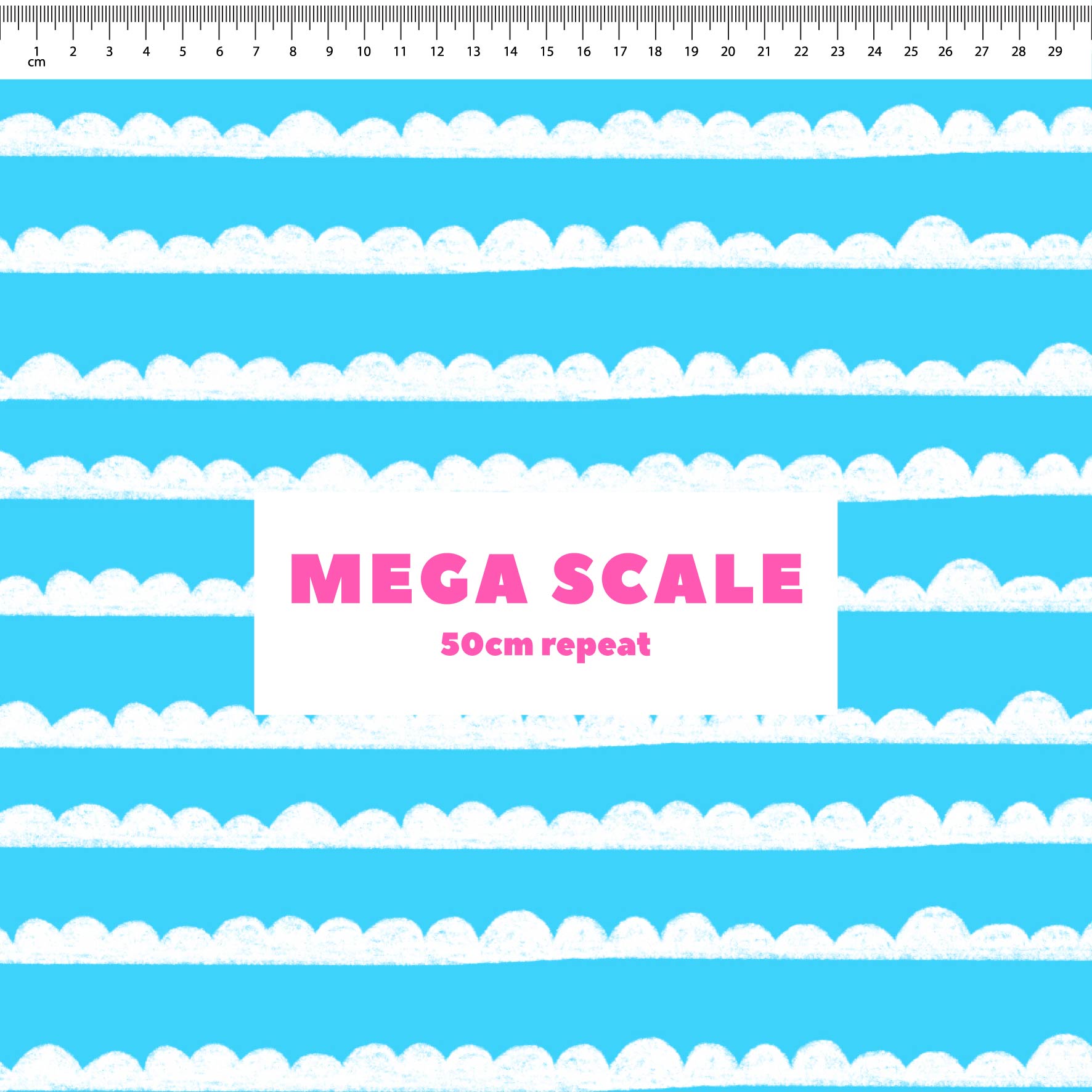 Preorder: Bubble Stripes (White on Light Blue)