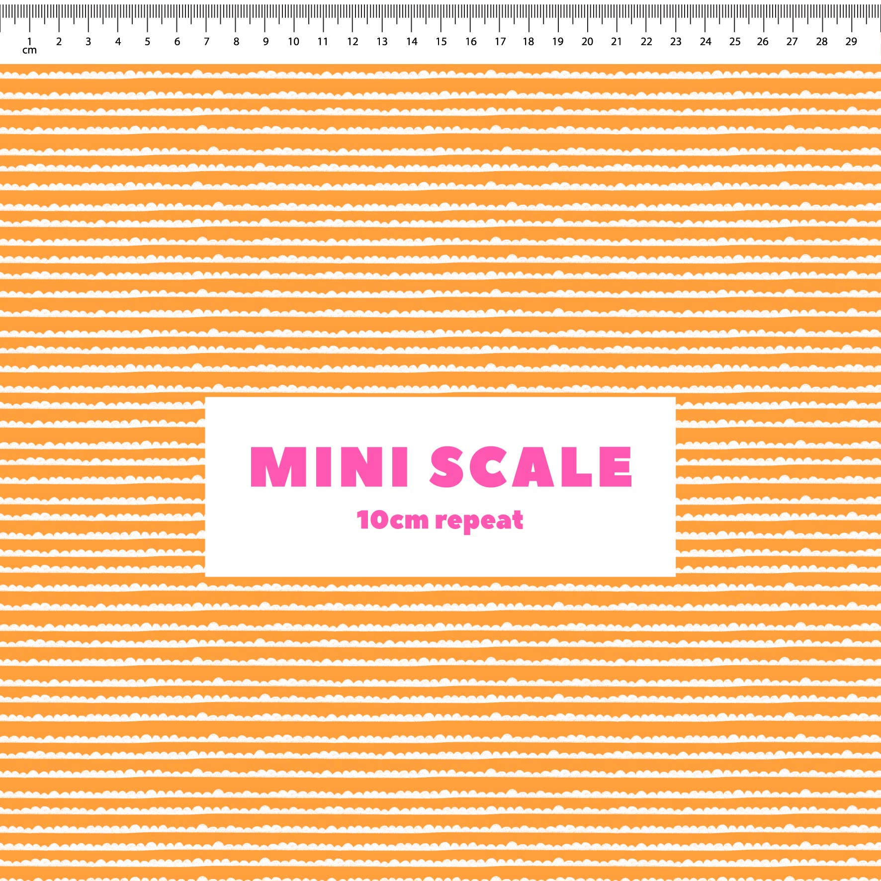 Preorder: Bubble Stripes (White on Orange)