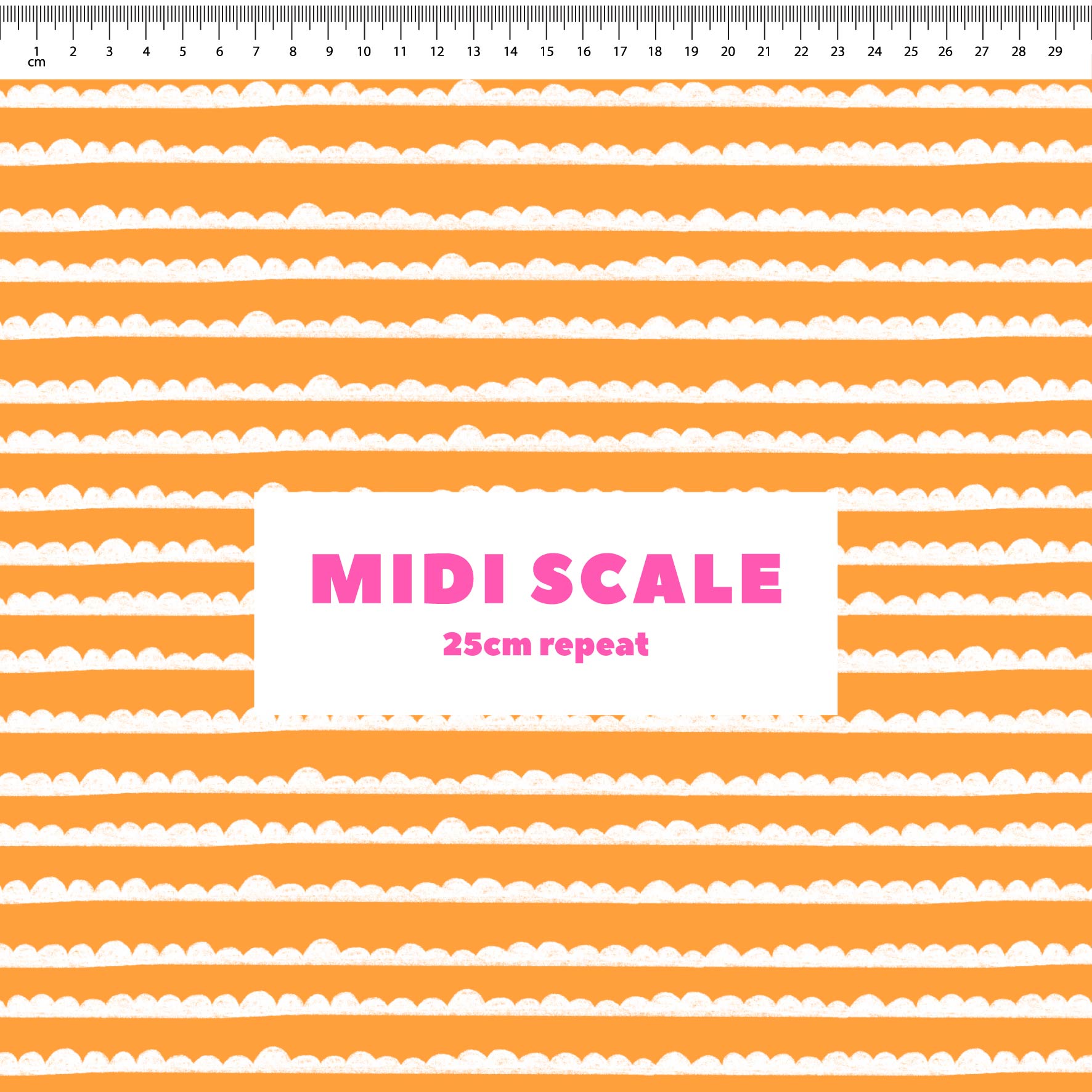 Preorder: Bubble Stripes (White on Orange)