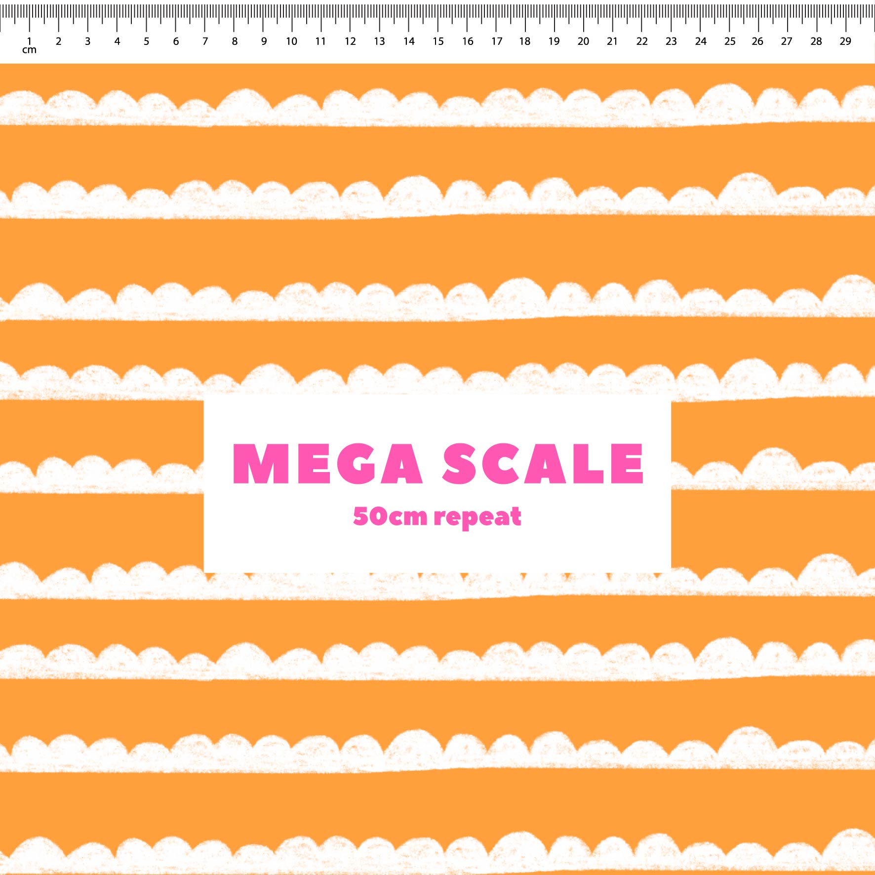 Preorder: Bubble Stripes (White on Orange)