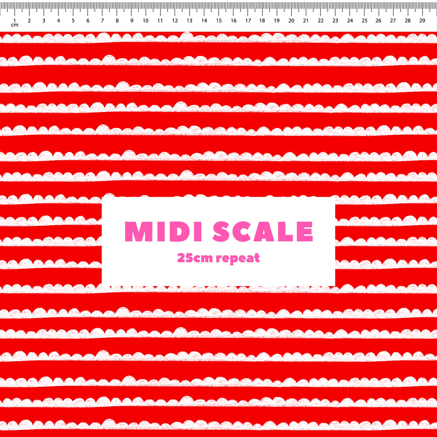 Preorder: Bubble Stripes (White on Red)