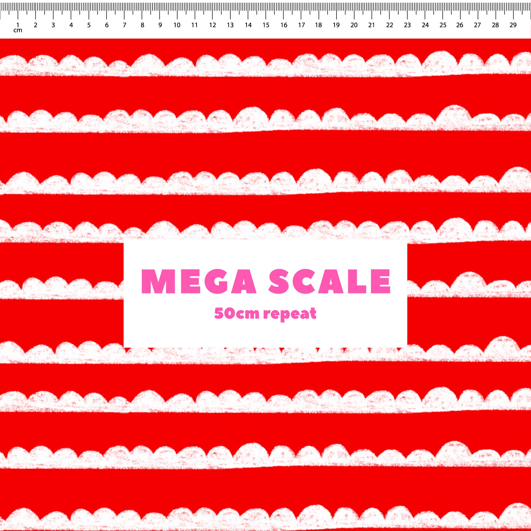 Preorder: Bubble Stripes (White on Red)