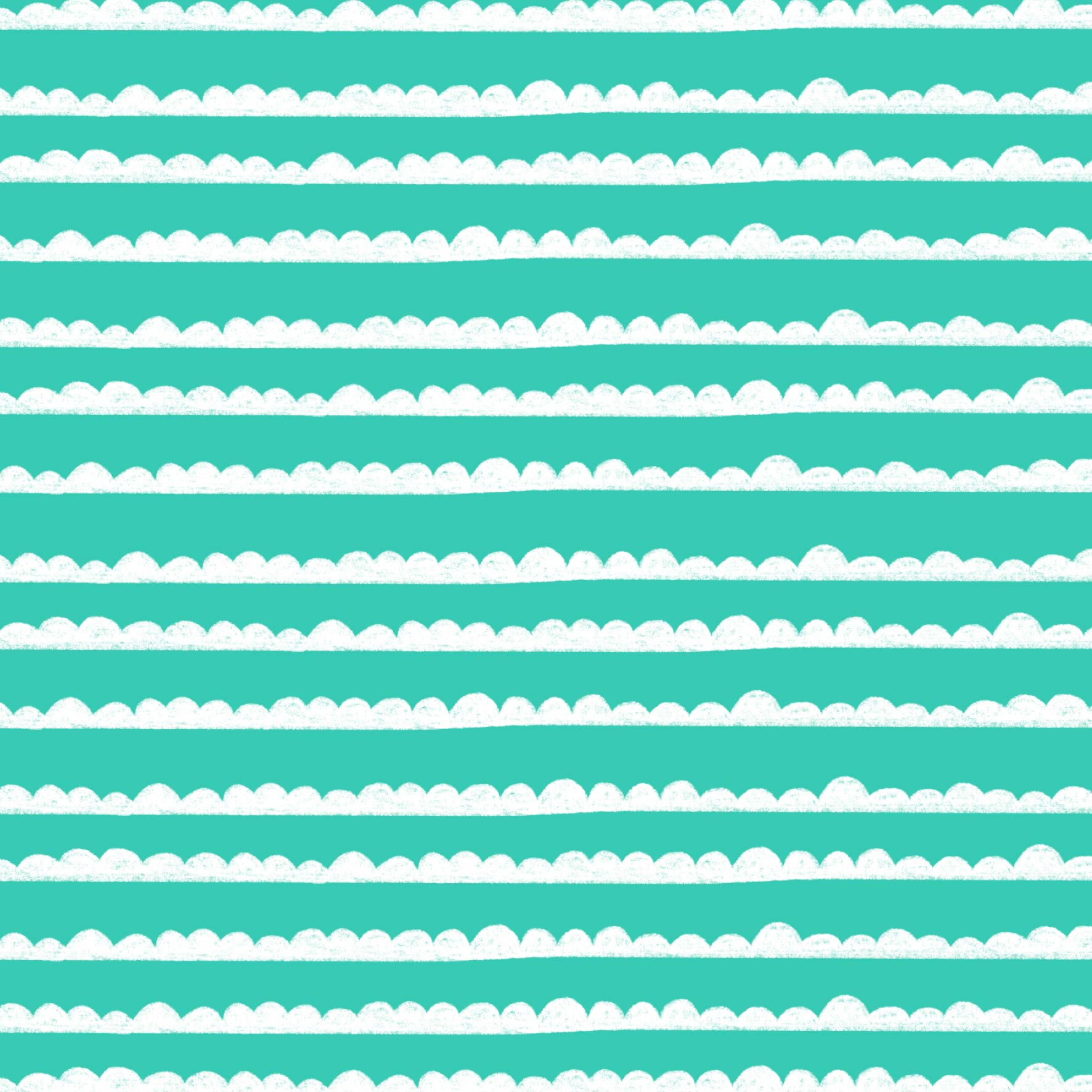 Preorder: Bubble Stripes (White on Teal)
