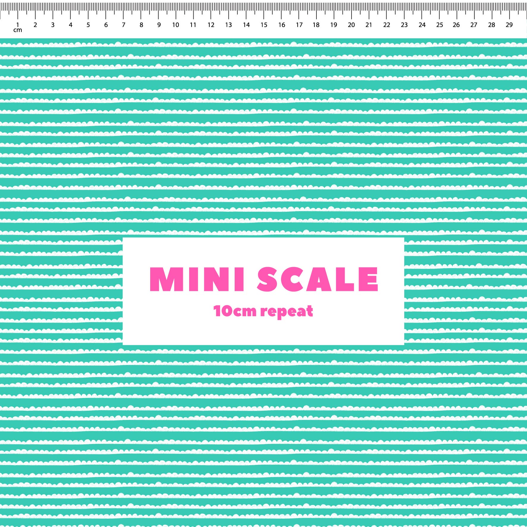 Preorder: Bubble Stripes (White on Teal)