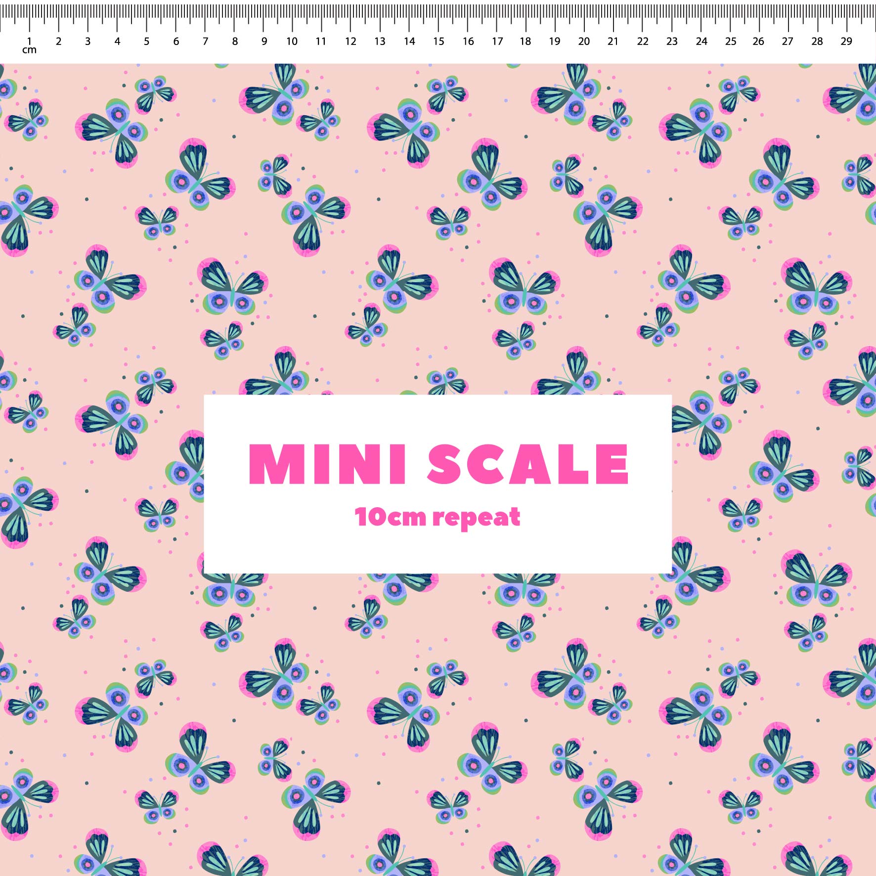 Butterfly Mix (Baby Pink) Preorder Fabric by New Kid Club