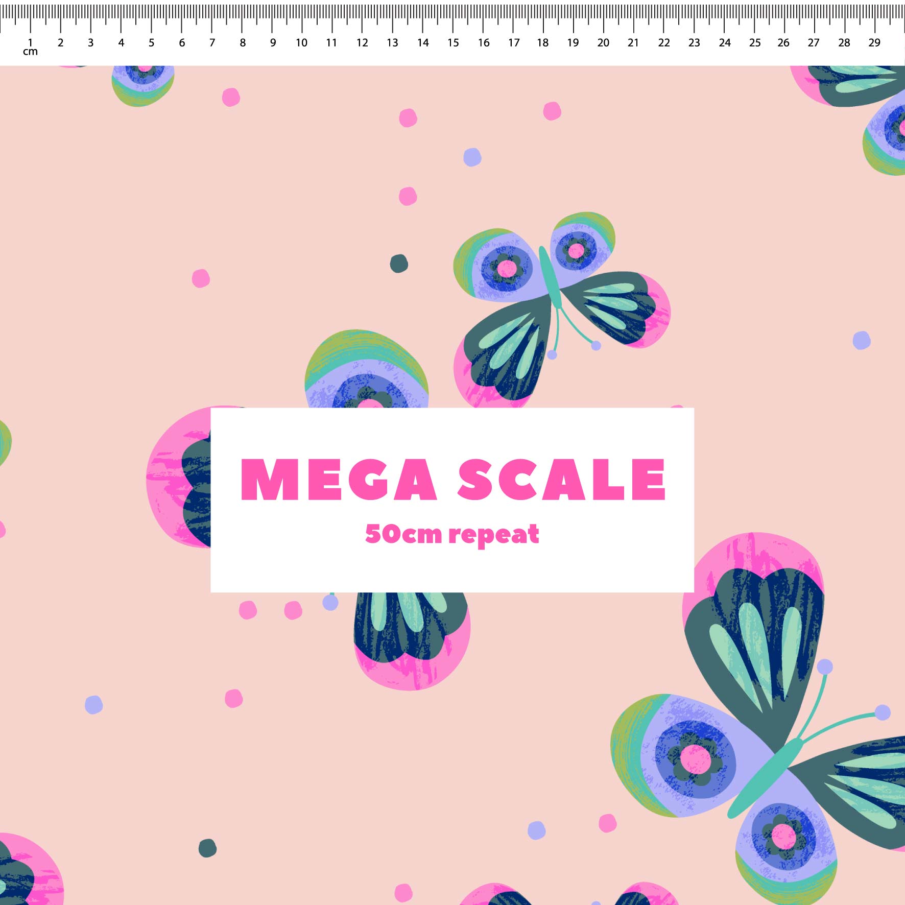 Butterfly Mix (Baby Pink) Preorder Fabric by New Kid Club
