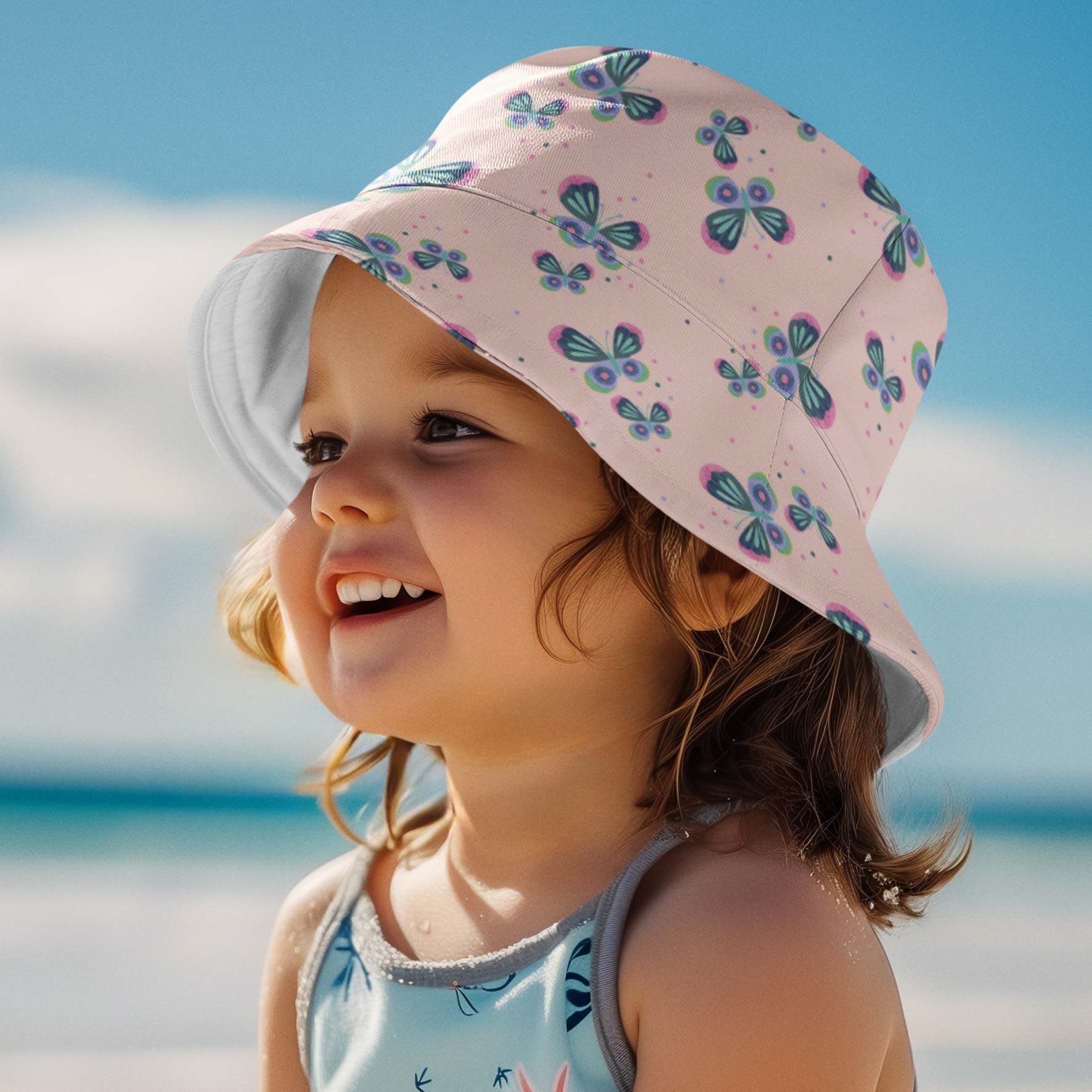 Butterfly Mix (Baby Pink) Preorder Fabric by New Kid Club