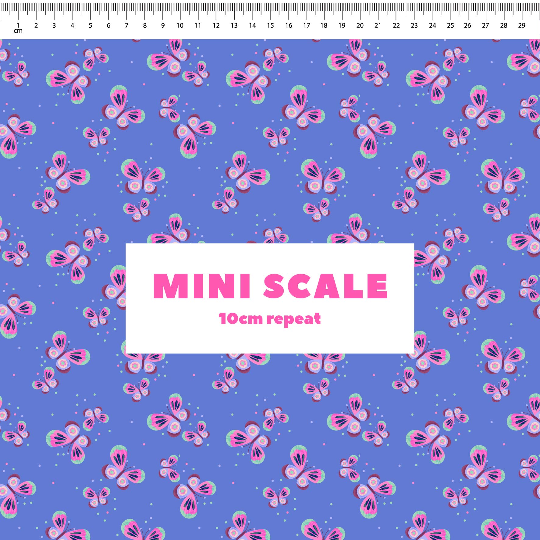 Butterfly Mix (Blue) Preorder Fabric by New Kid Club