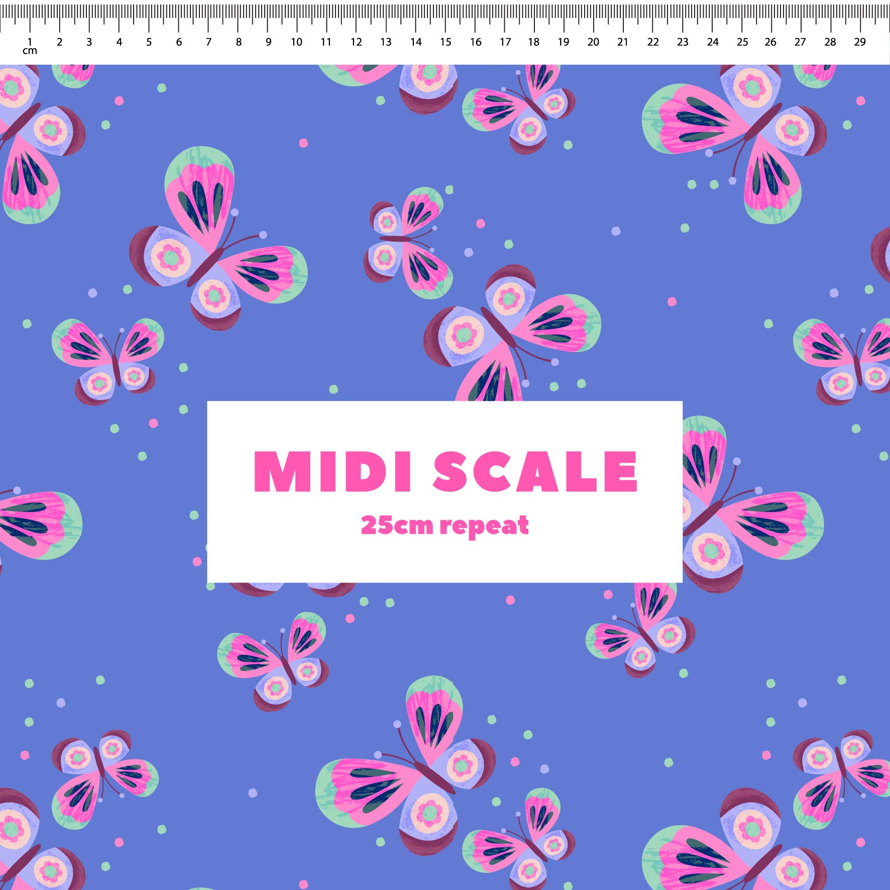 Butterfly Mix (Blue) Preorder Fabric by New Kid Club