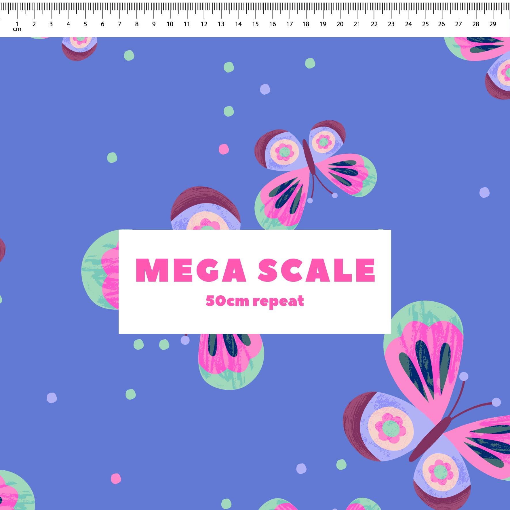 Butterfly Mix (Blue) Preorder Fabric by New Kid Club