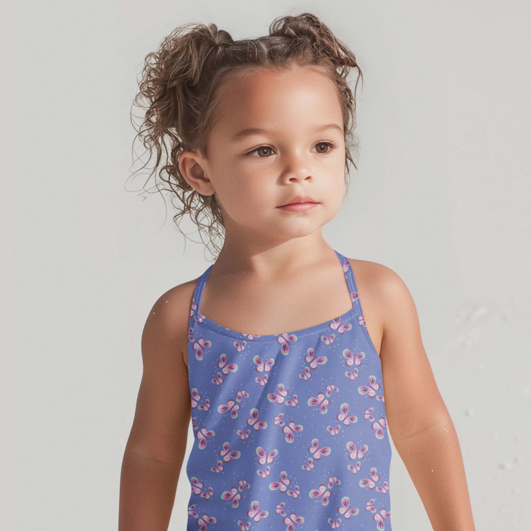 Butterfly Mix (Blue) Preorder Fabric by New Kid Club