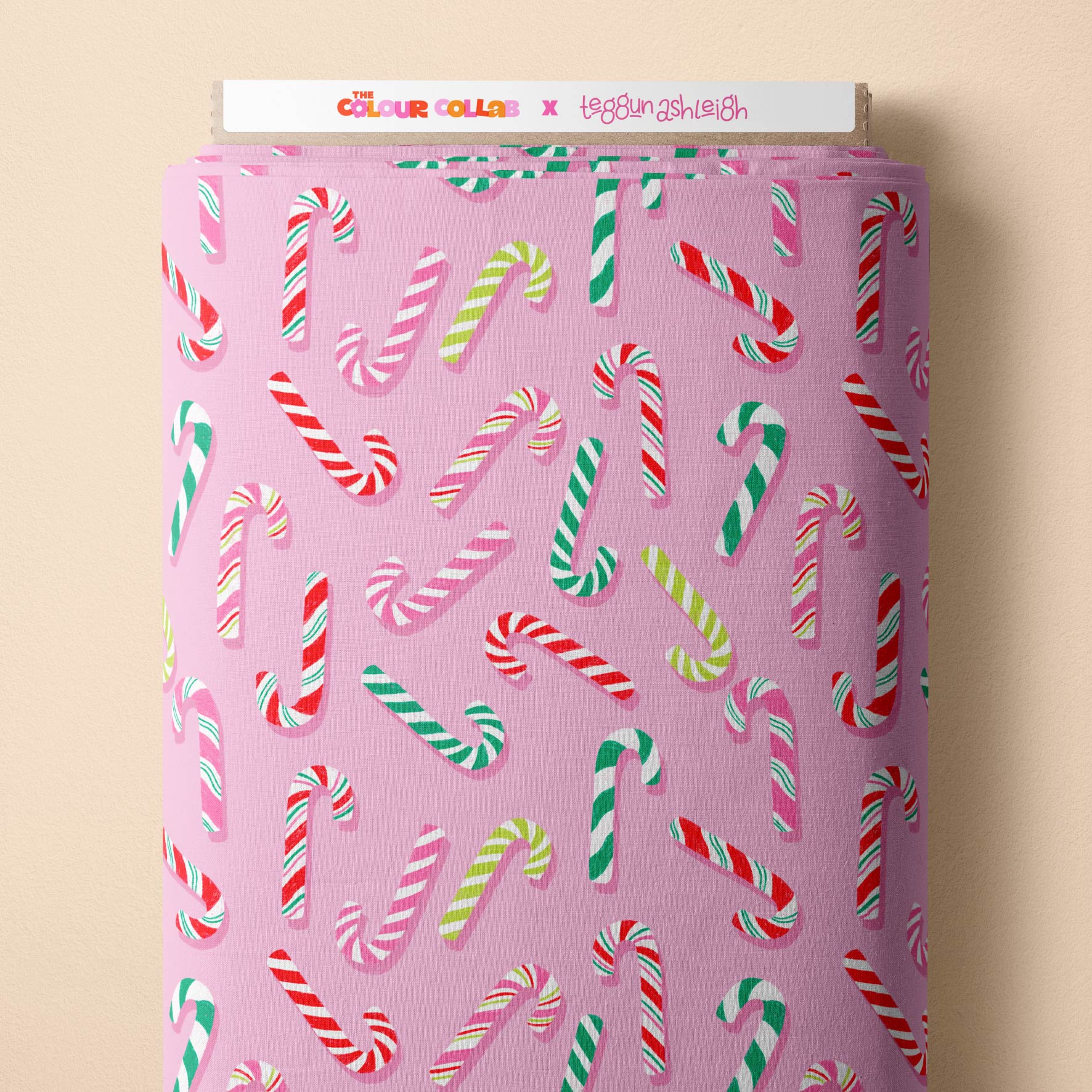 Candy Canes - 1.5m - Cotton Woven - Midi Scale