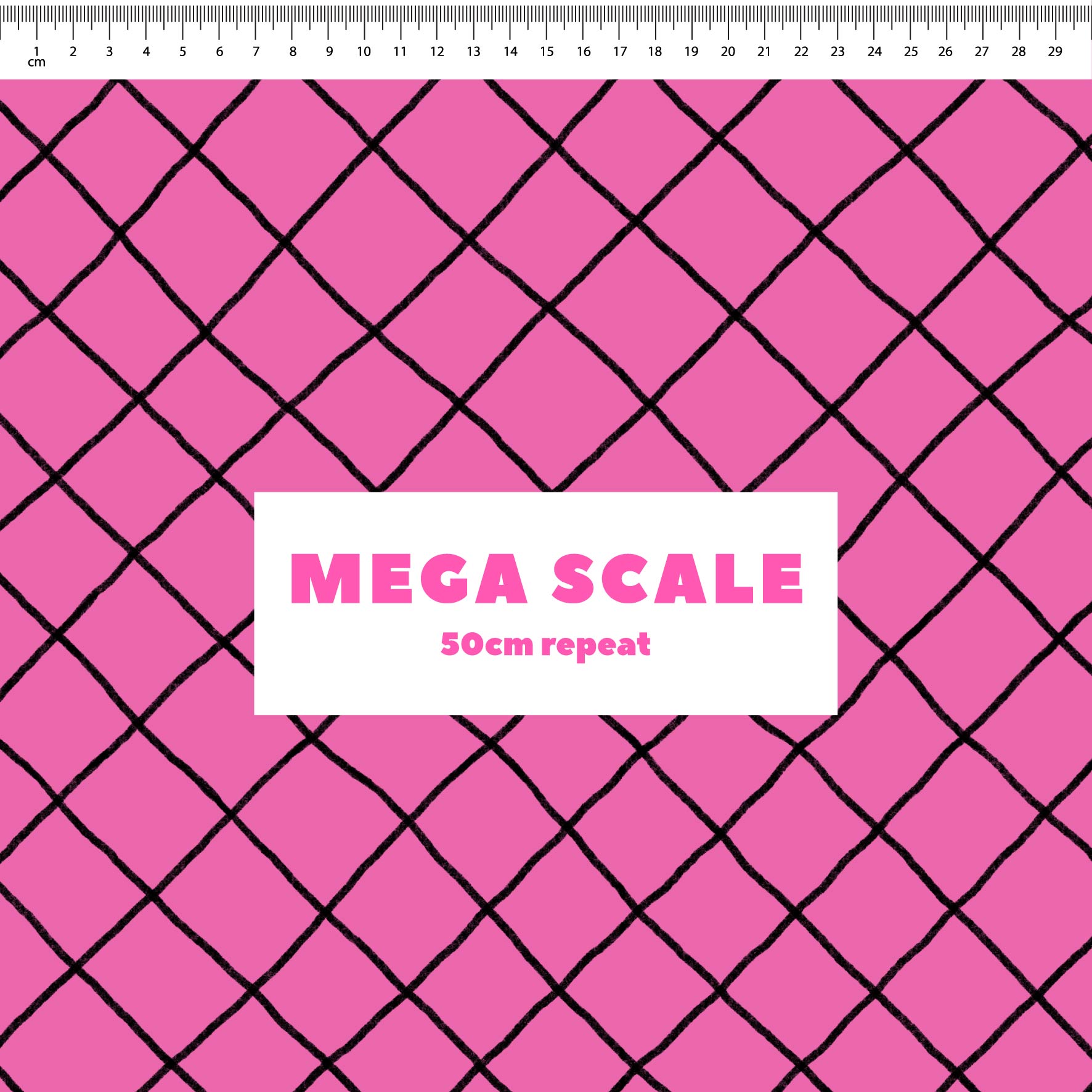 Preorder: Checkered Lines (Black on Pink)