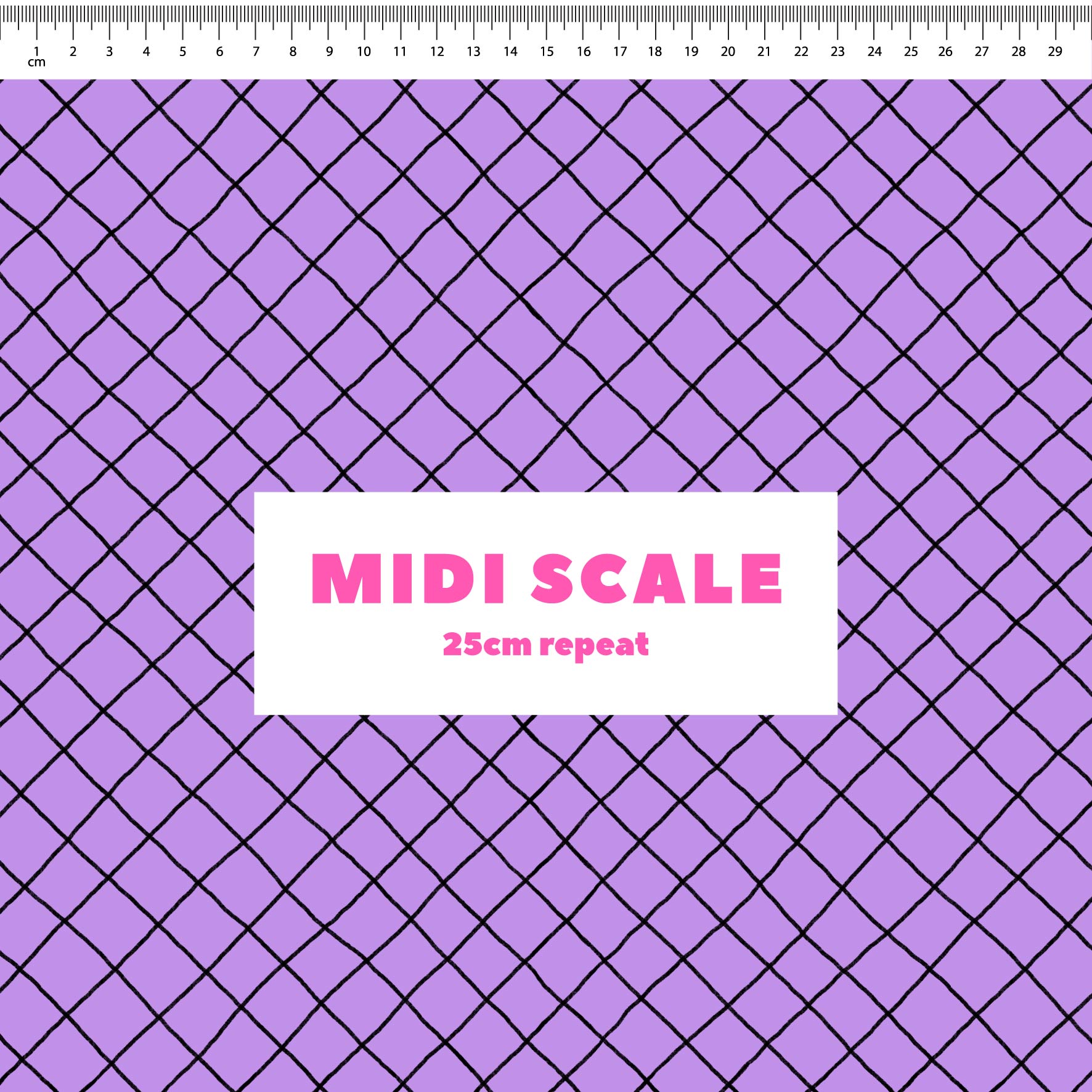 Preorder: Checkered Lines (Black on Purple)