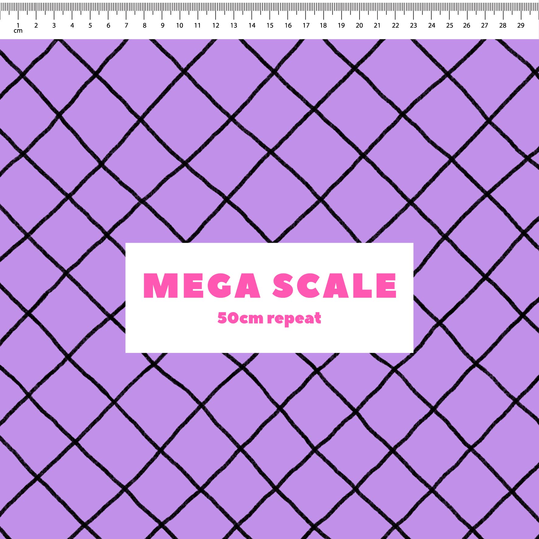 Preorder: Checkered Lines (Black on Purple)