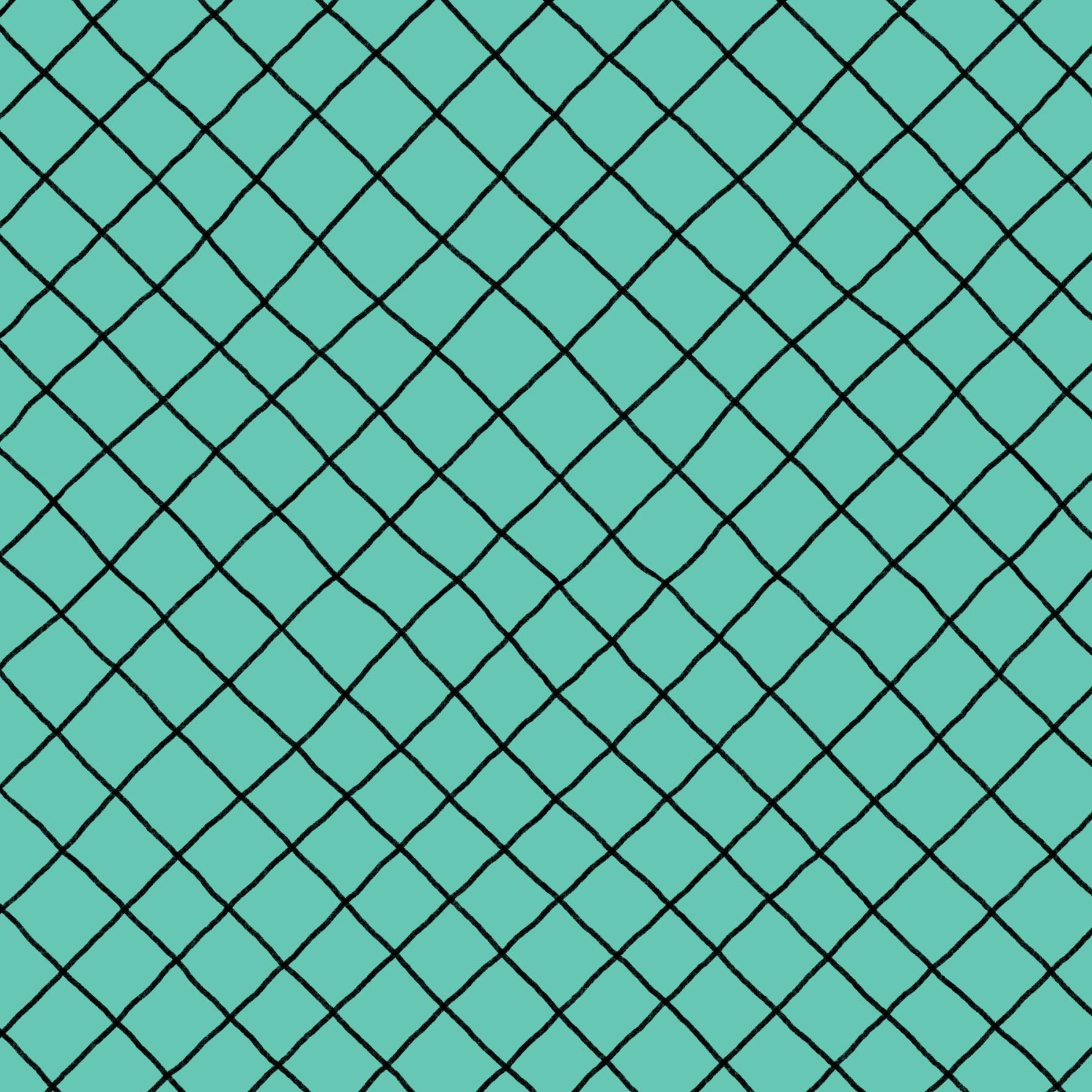 Preorder: Checkered Lines (Black on Teal)