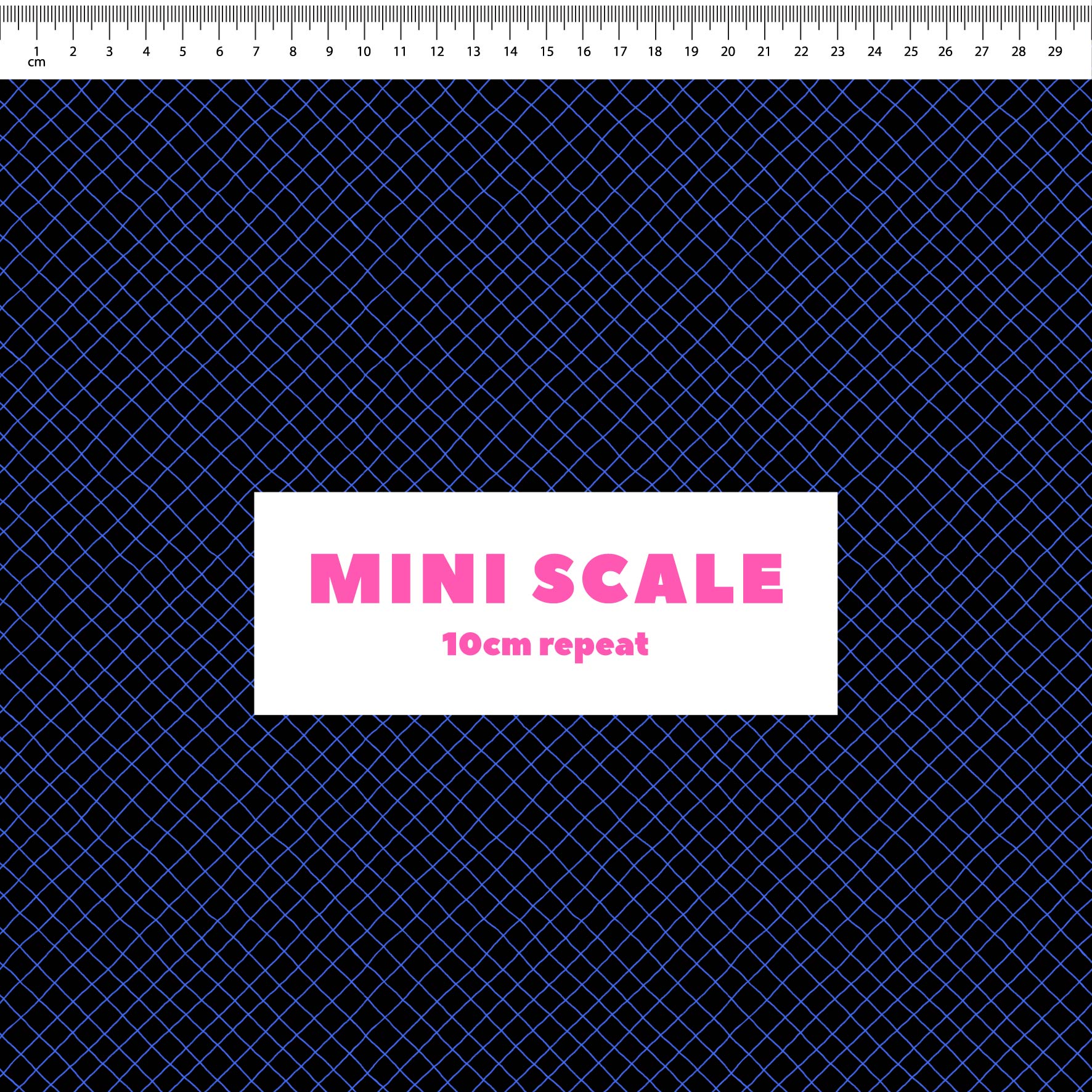 Preorder: Checkered Lines (Blue on Black)