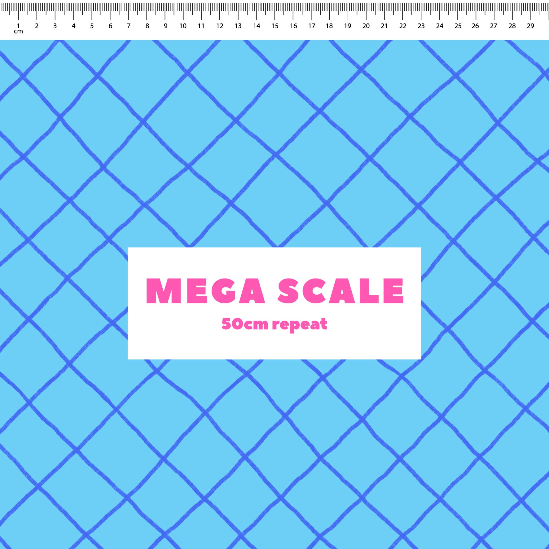 Preorder: Checkered Lines (Blue on Light Blue)