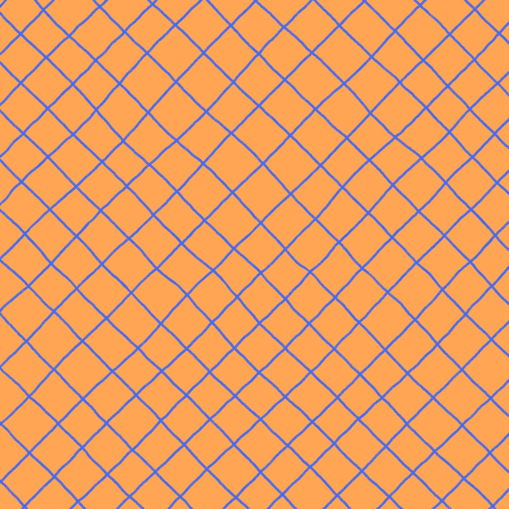 Preorder: Checkered Lines (Blue on Orange)