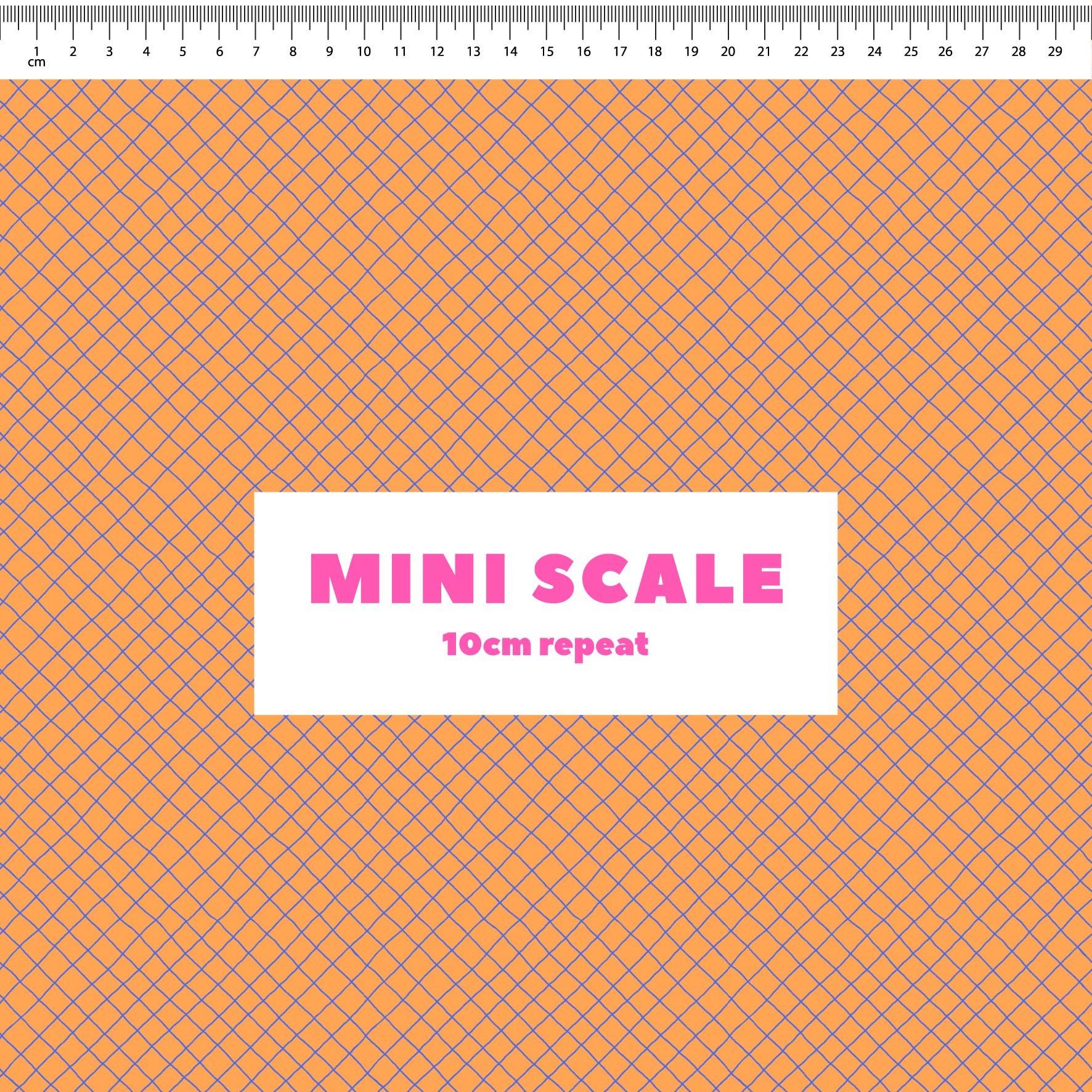 Preorder: Checkered Lines (Blue on Orange)