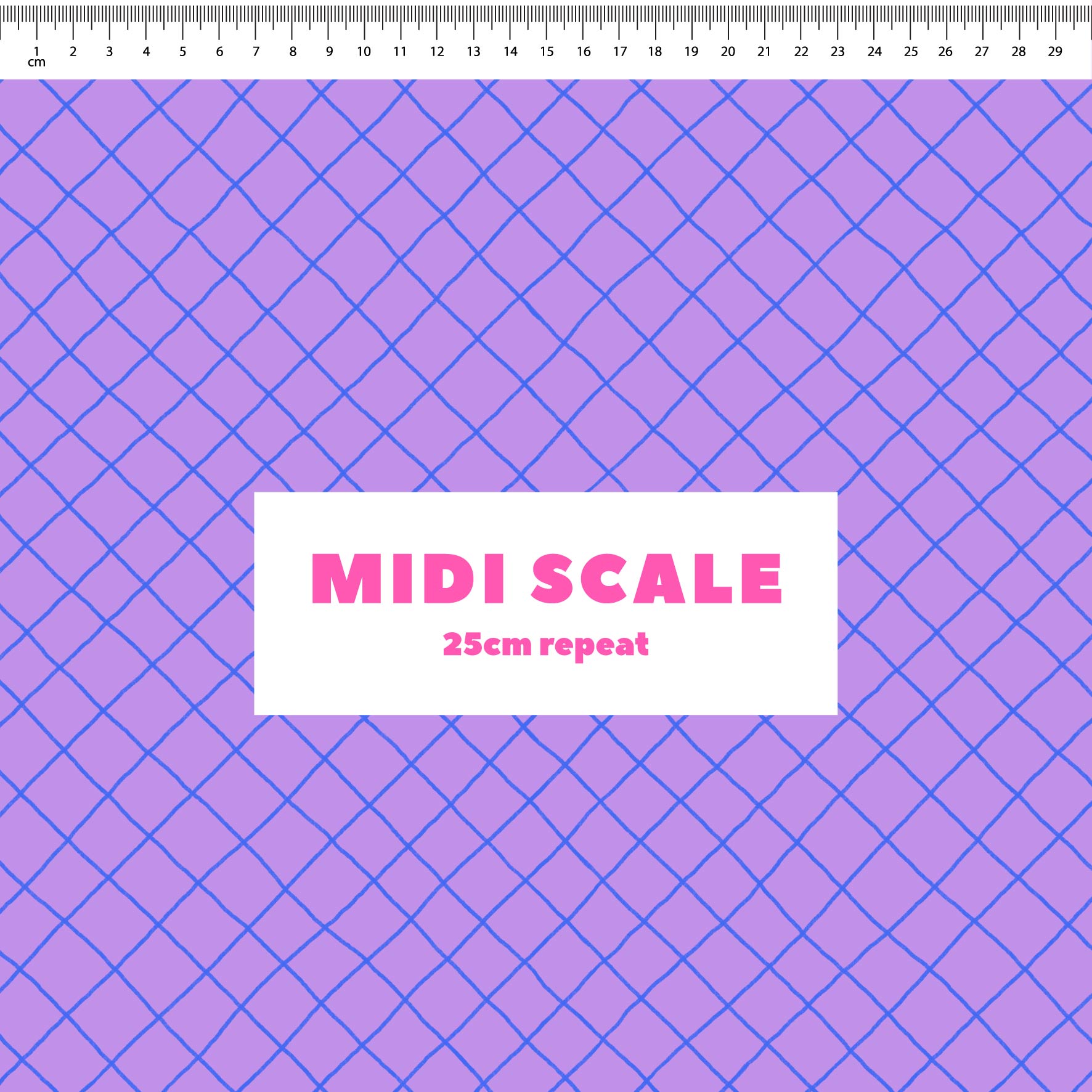 Preorder: Checkered Lines (Blue on Purple)